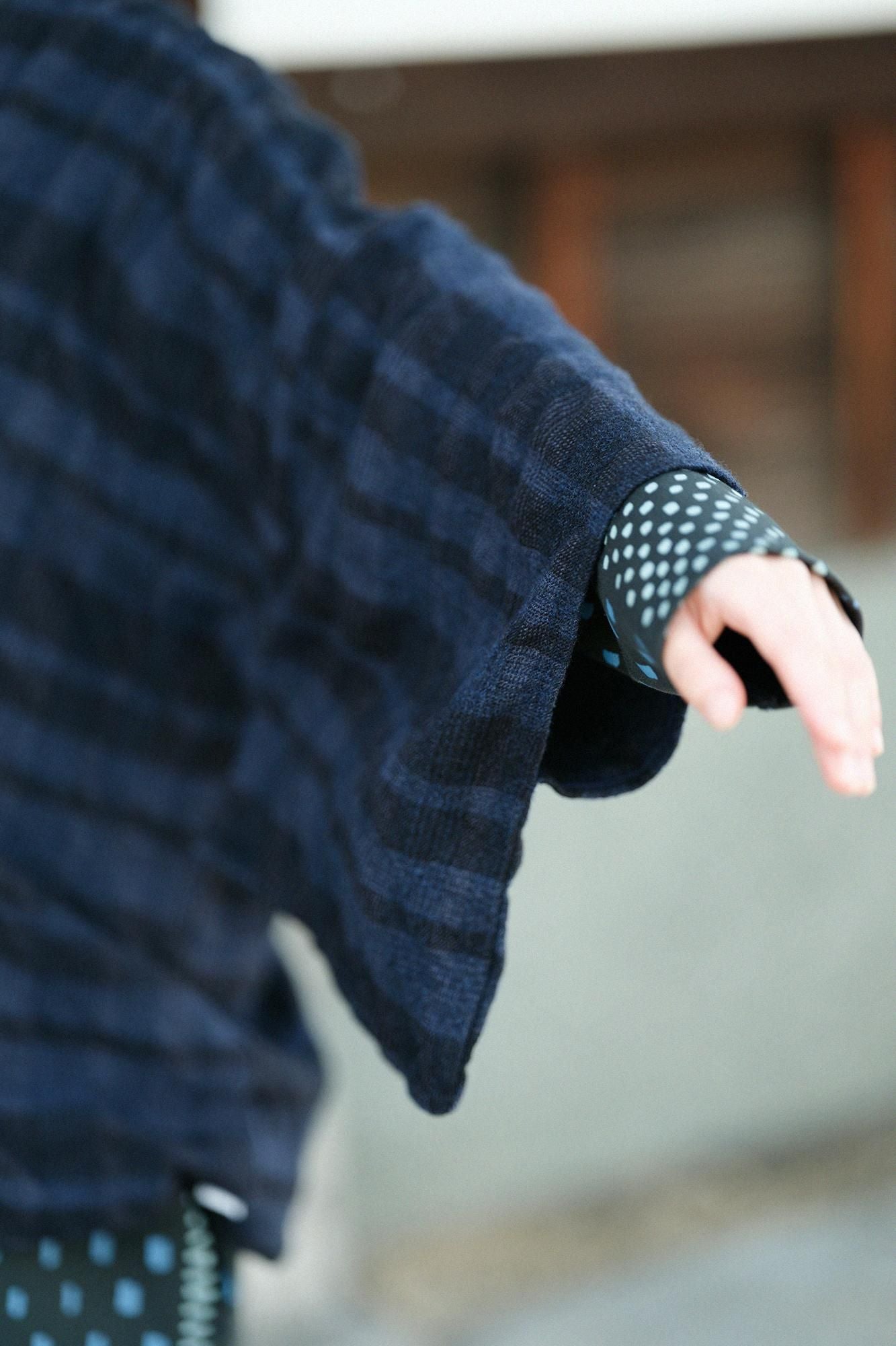 면모직 치도리고우시오리(Chidori Koshibook) Hatsuki/짙은 남색