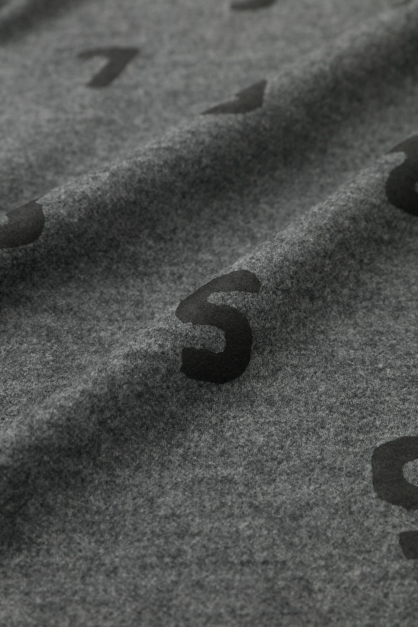 【net限定】梳毛（そもう） 綾織（あやおり） 薙刀かり衣（なぎなたかりごろも） 裏勝り（うらまさり）／濃灰（こいはい）×SO-SU-U