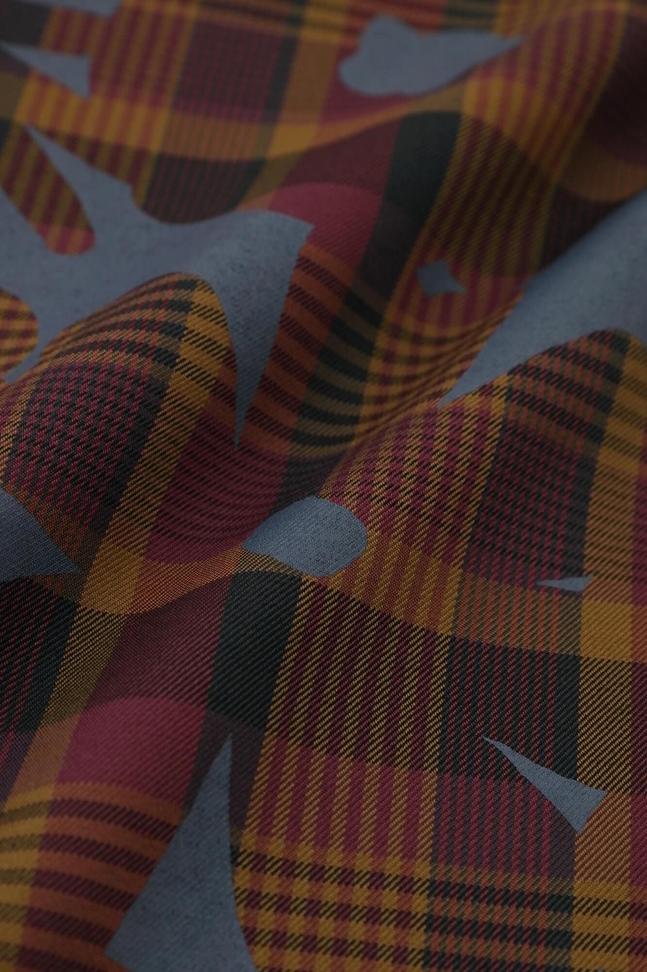 精纺 (Somo) 格子组织 (Koshiori) Houbi Monpe/Oraka