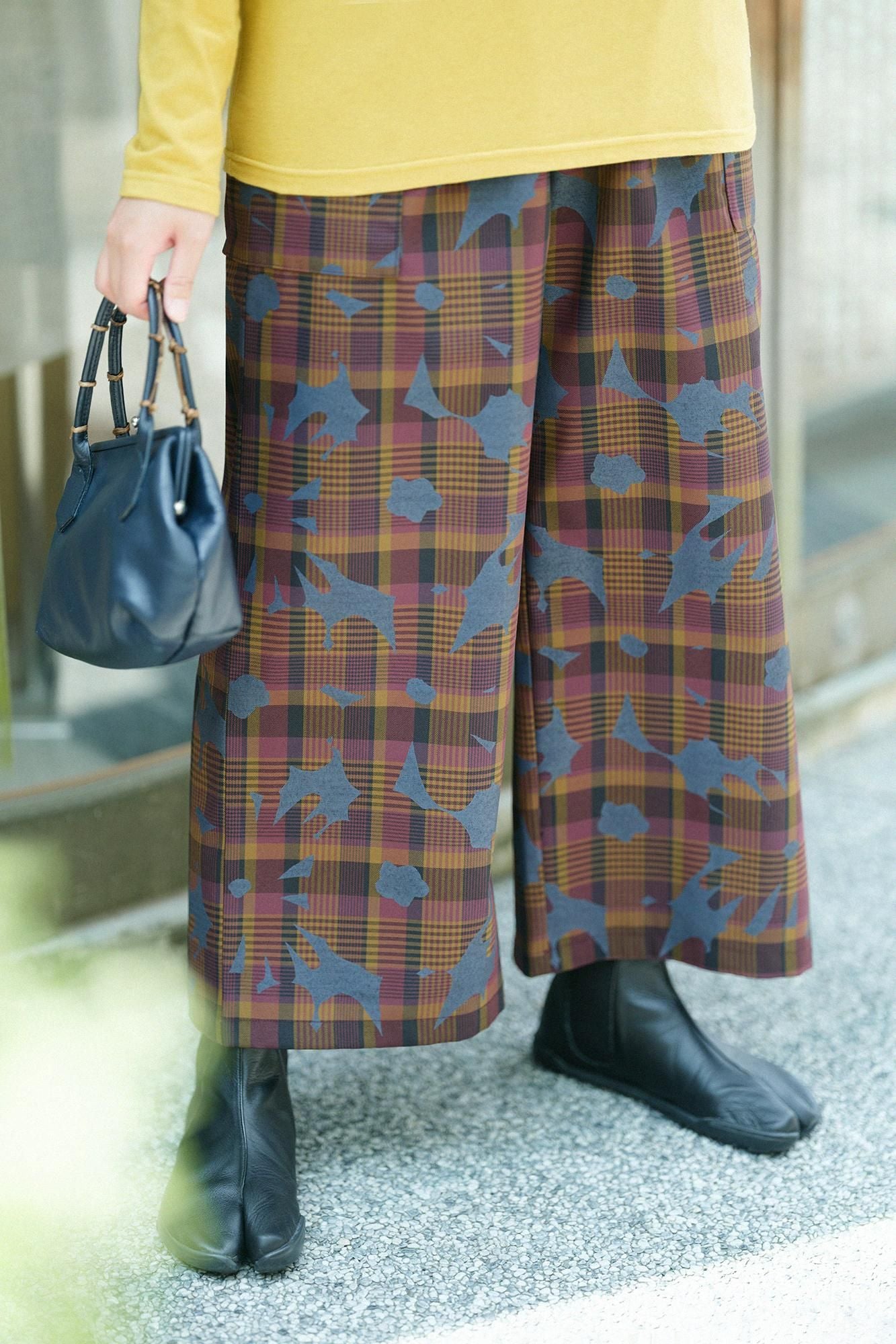 精纺 (Somo) 格子组织 (Koshiori) Houbi Monpe/Oraka