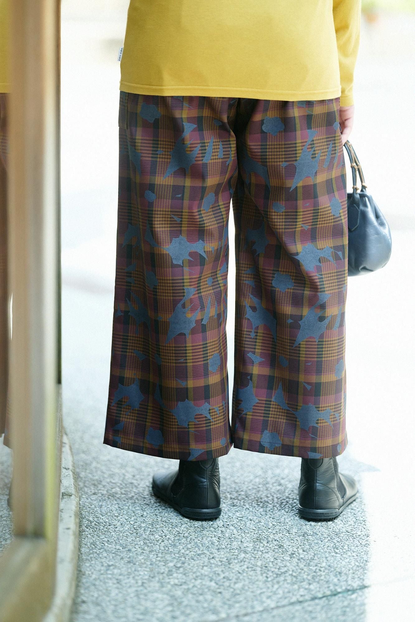 精纺 (Somo) 格子组织 (Koshiori) Houbi Monpe/Oraka