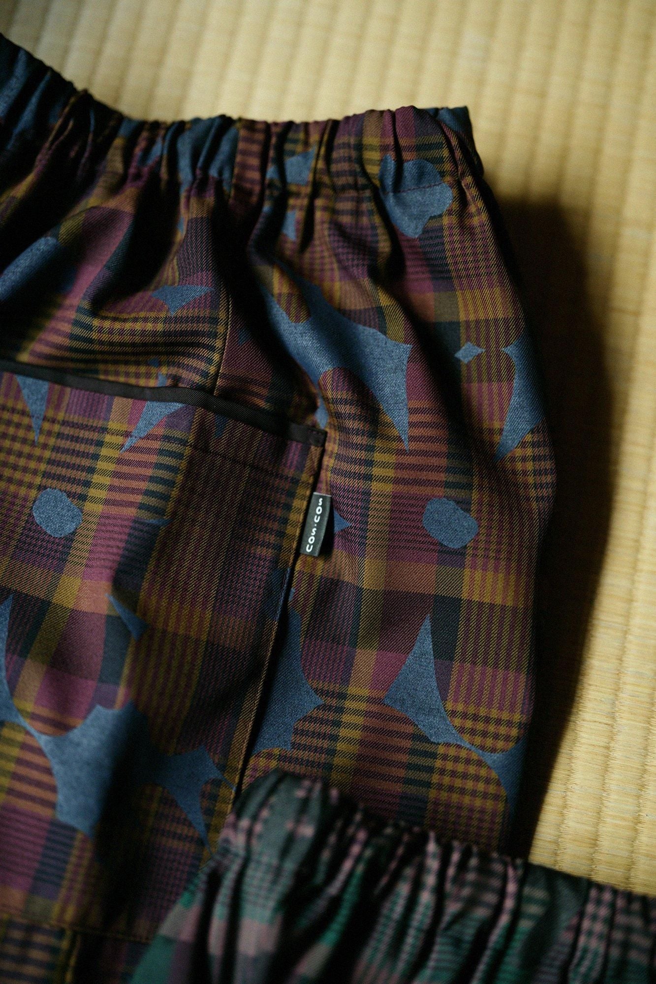 精纺 (Somo) 格子组织 (Koshiori) Houbi Monpe/Oraka