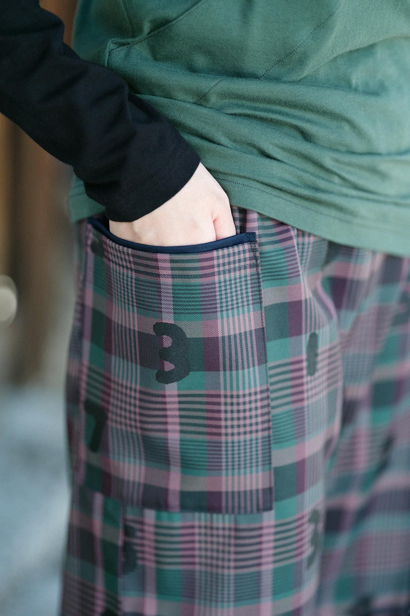 Combed Yarn（So-mo） Lattice Weave Square Pockets Monpe Pants／SO-SU-U