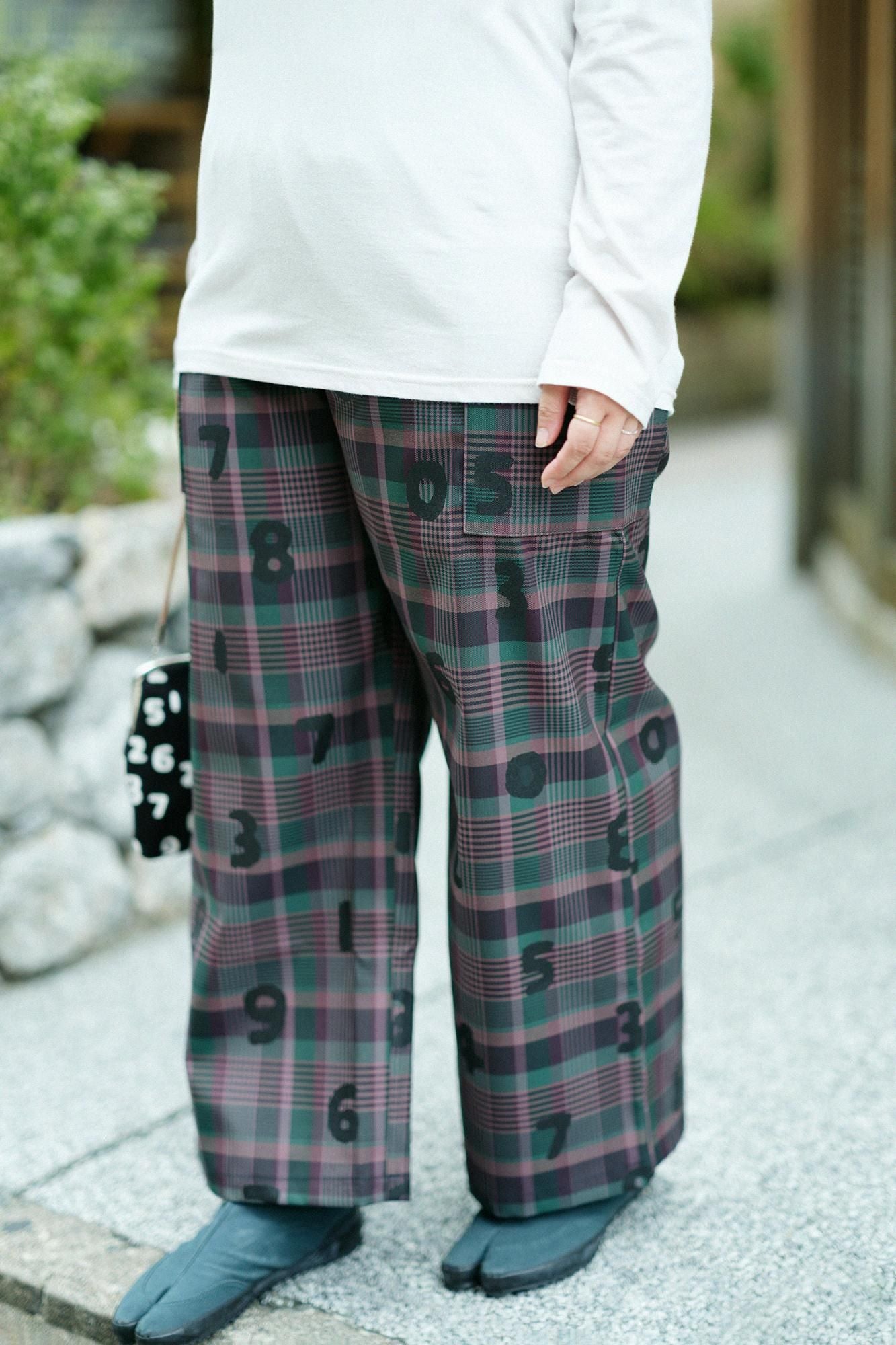 Combed Yarn（So-mo） Lattice Weave Square Pockets Monpe Pants／SO-SU-U