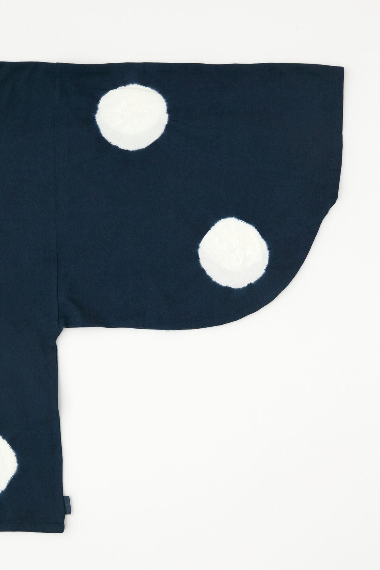 Tabata Shibori Naginata Shikukui / 大圆点深蓝色（Ukon）x Tsukumo