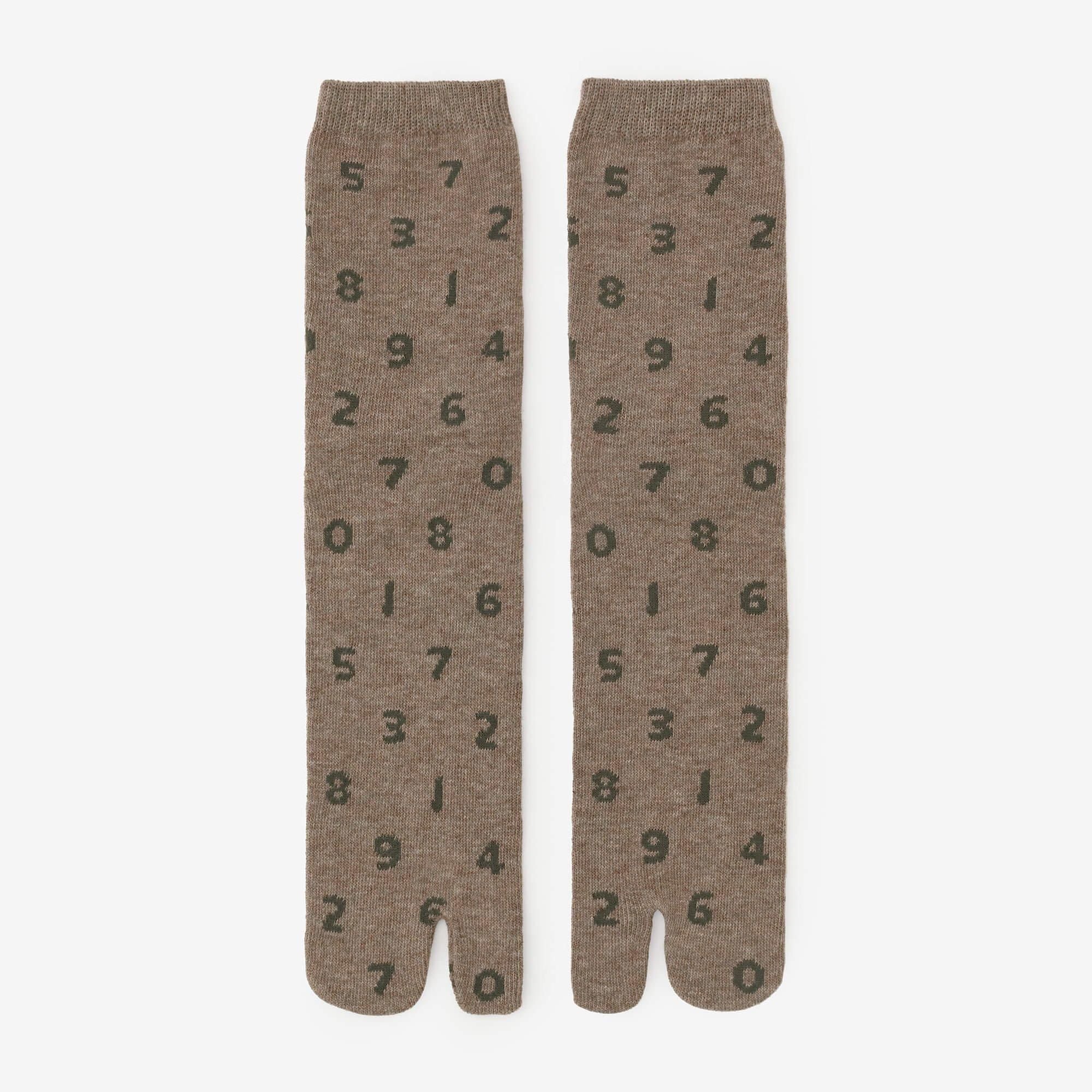 【net Limited 40%OFF】Eco Tabi Socks (Mid-calf)／SO-SU-U Greyish Brown【Women】