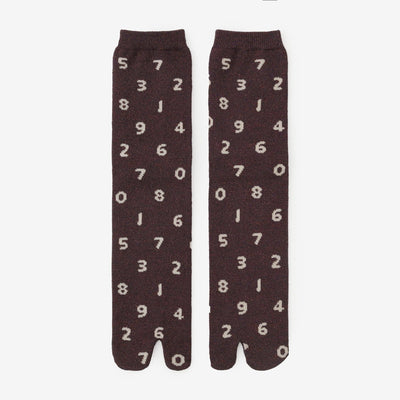 【net Limited 40%OFF】Eco Tabi Socks (Mid-calf)／SO-SU-U Red Bean Brown Glitter【Women】