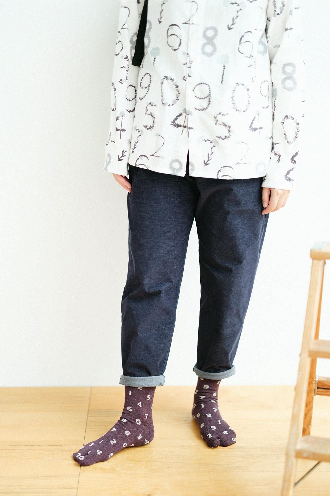 【net Limited 40%OFF】Eco Tabi Socks (Mid-calf)／SO-SU-U Red Bean Brown Glitter【Women】