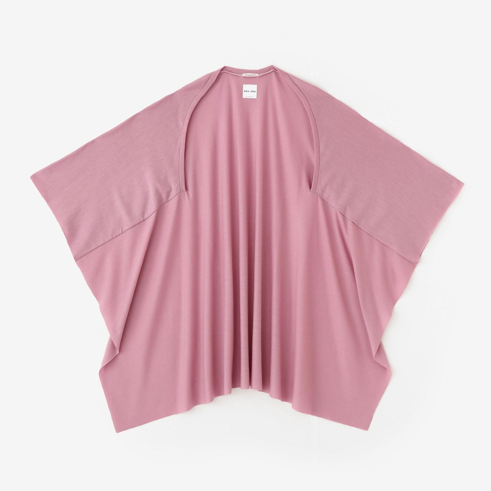 Washable Plain Stitch Wool Squirrel-like Cardigan / Lilac Color