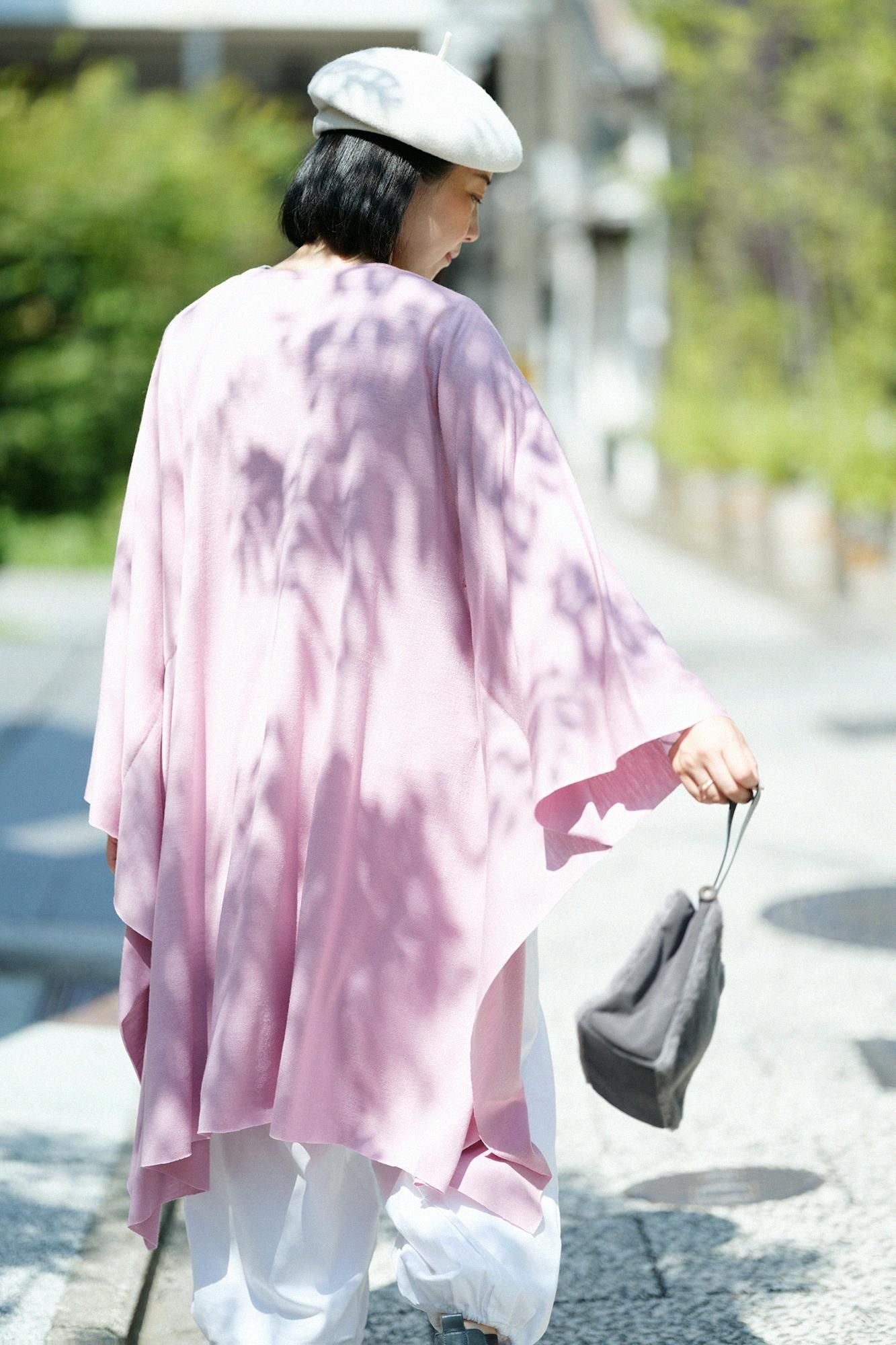 ウォッシャブルウール天竺 むささび／桃色（ももいろ）