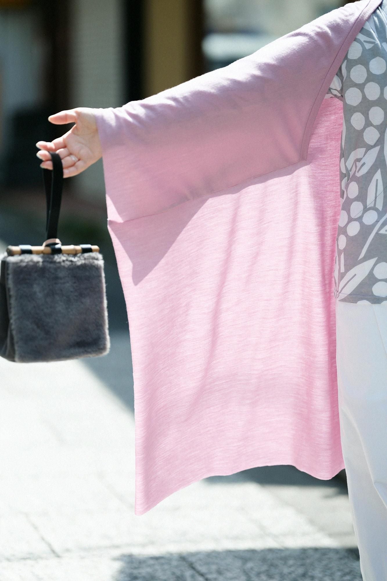 ウォッシャブルウール天竺 むささび／桃色（ももいろ）