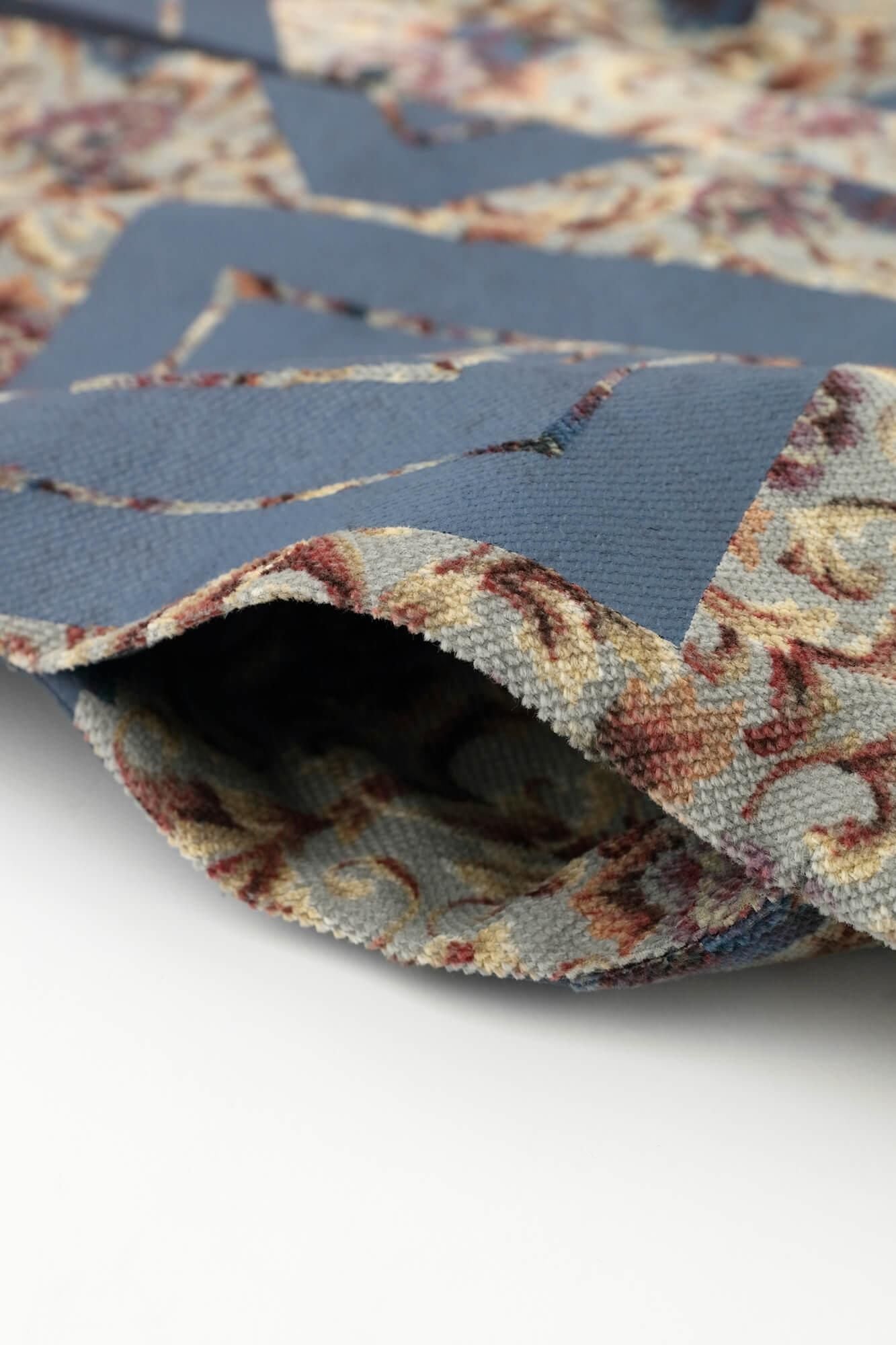 Corduroy Hanten Long-sleeved Jacket with Lining / Chinese Flower with Yamaohako