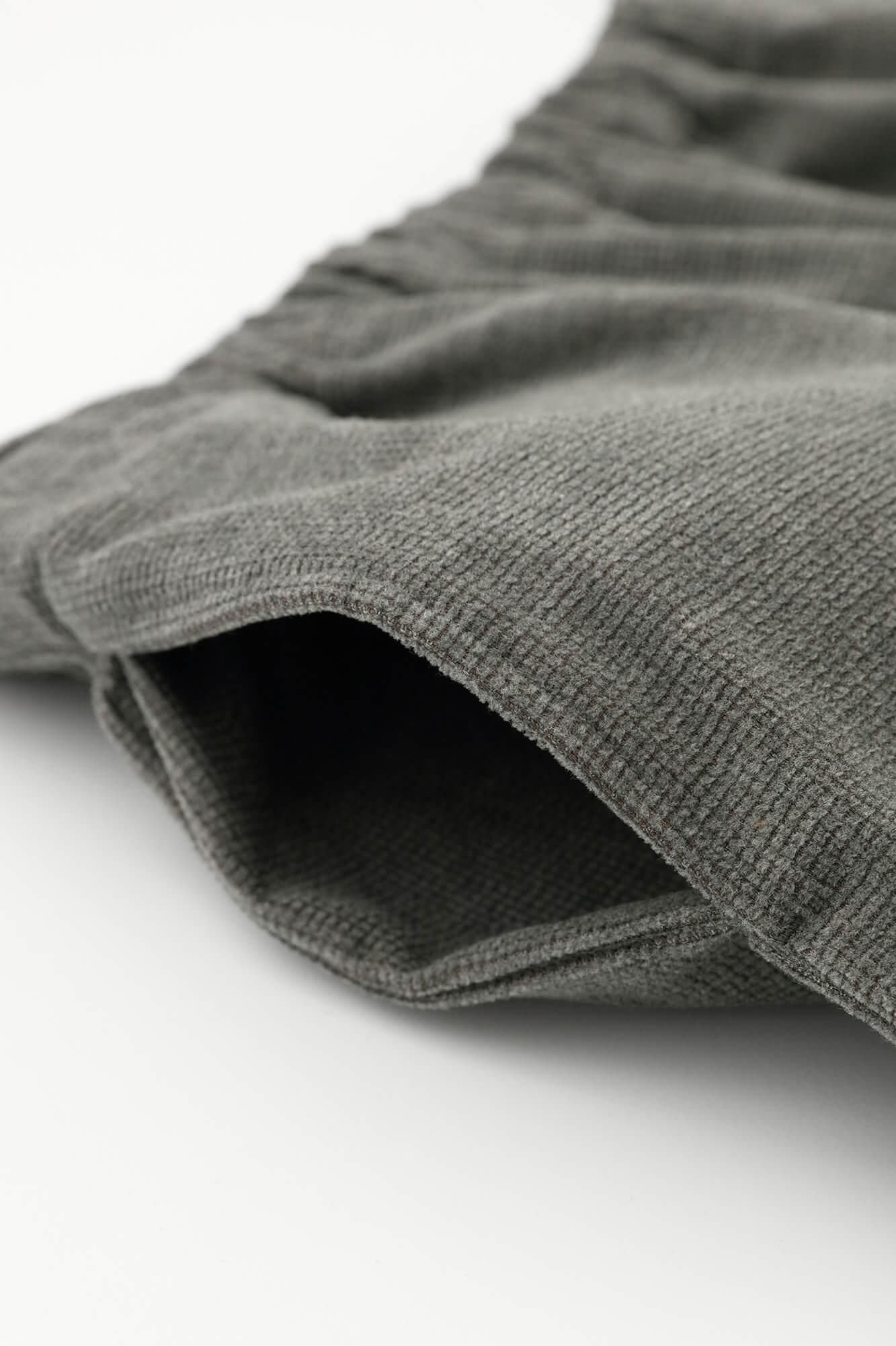 Soft Thermo(R) 燈芯絨 作務衣下裝／灰色