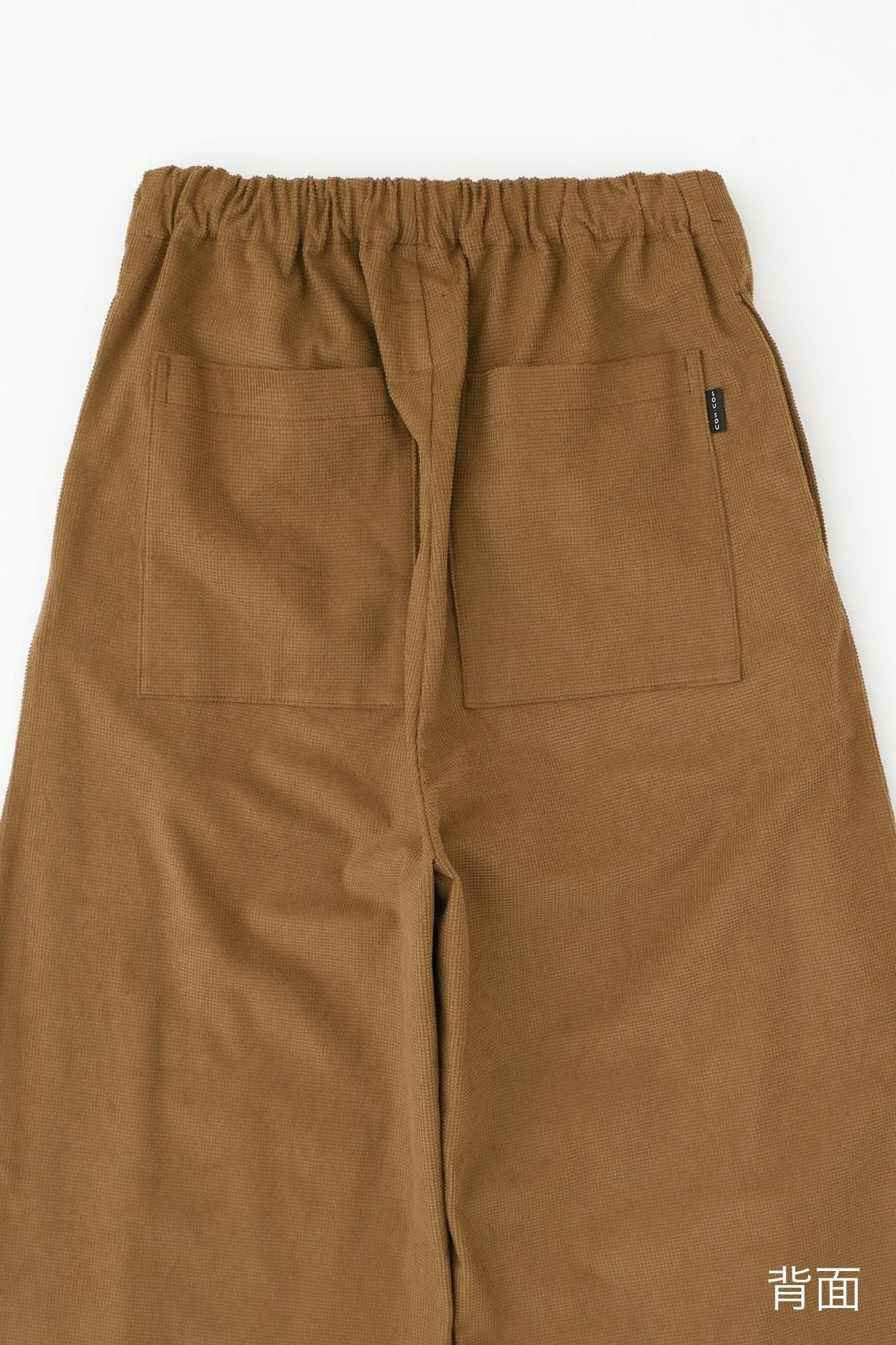 Soft Thermo(R) 燈芯絨 作務衣下裝／灰褐色（是的茶色）