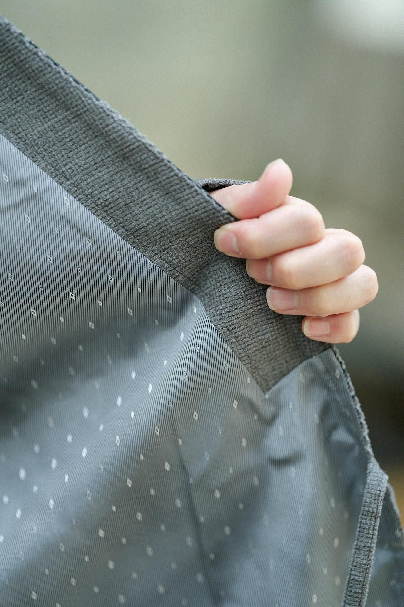 Soft Thermo(R) Corduroy hand-patterned with Lining Samue Worker Jacket / Raging Billows Era Grey