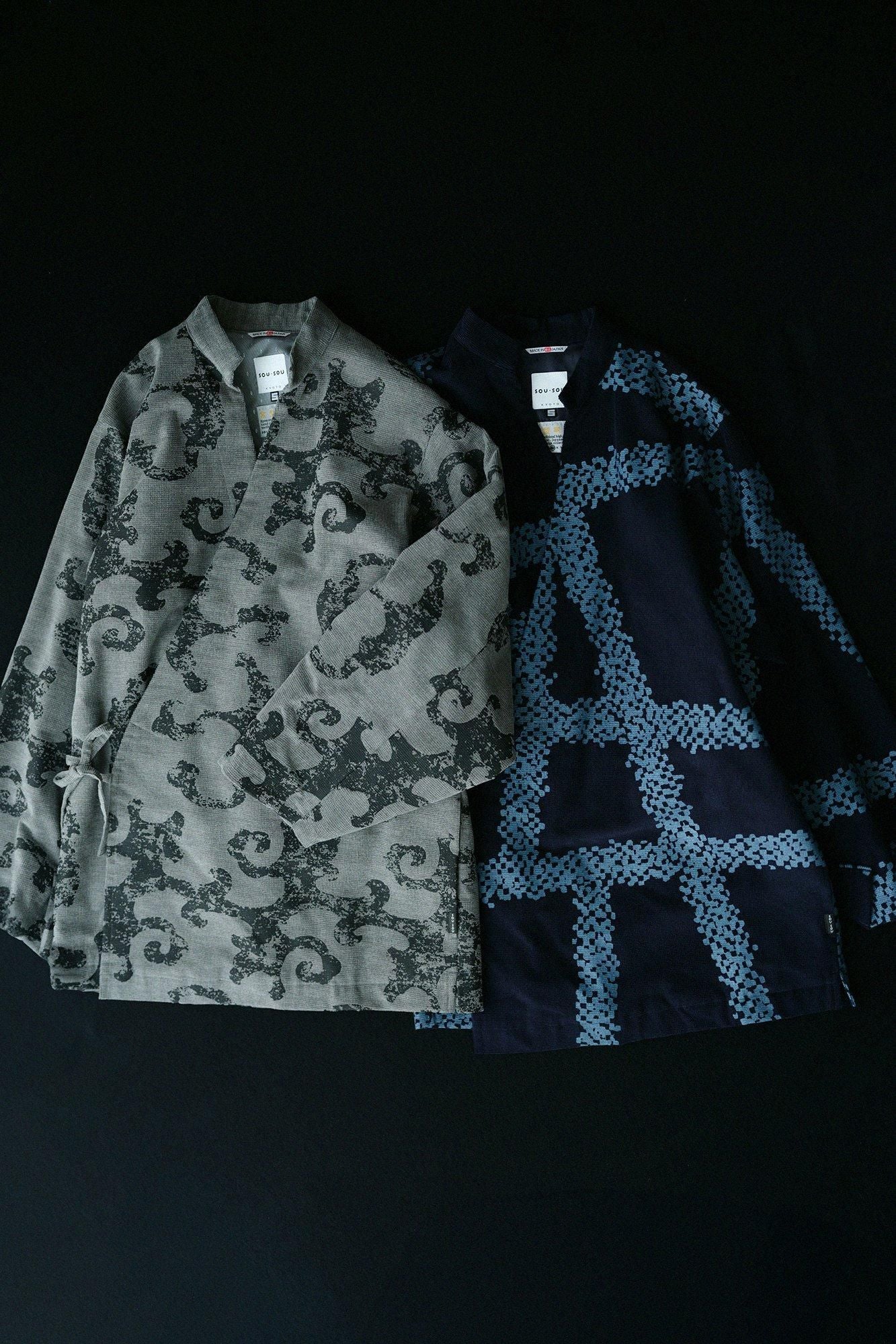 Soft Thermo(R) Corduroy hand-patterned with Lining Samue Worker Jacket / Raging Billows Era Grey