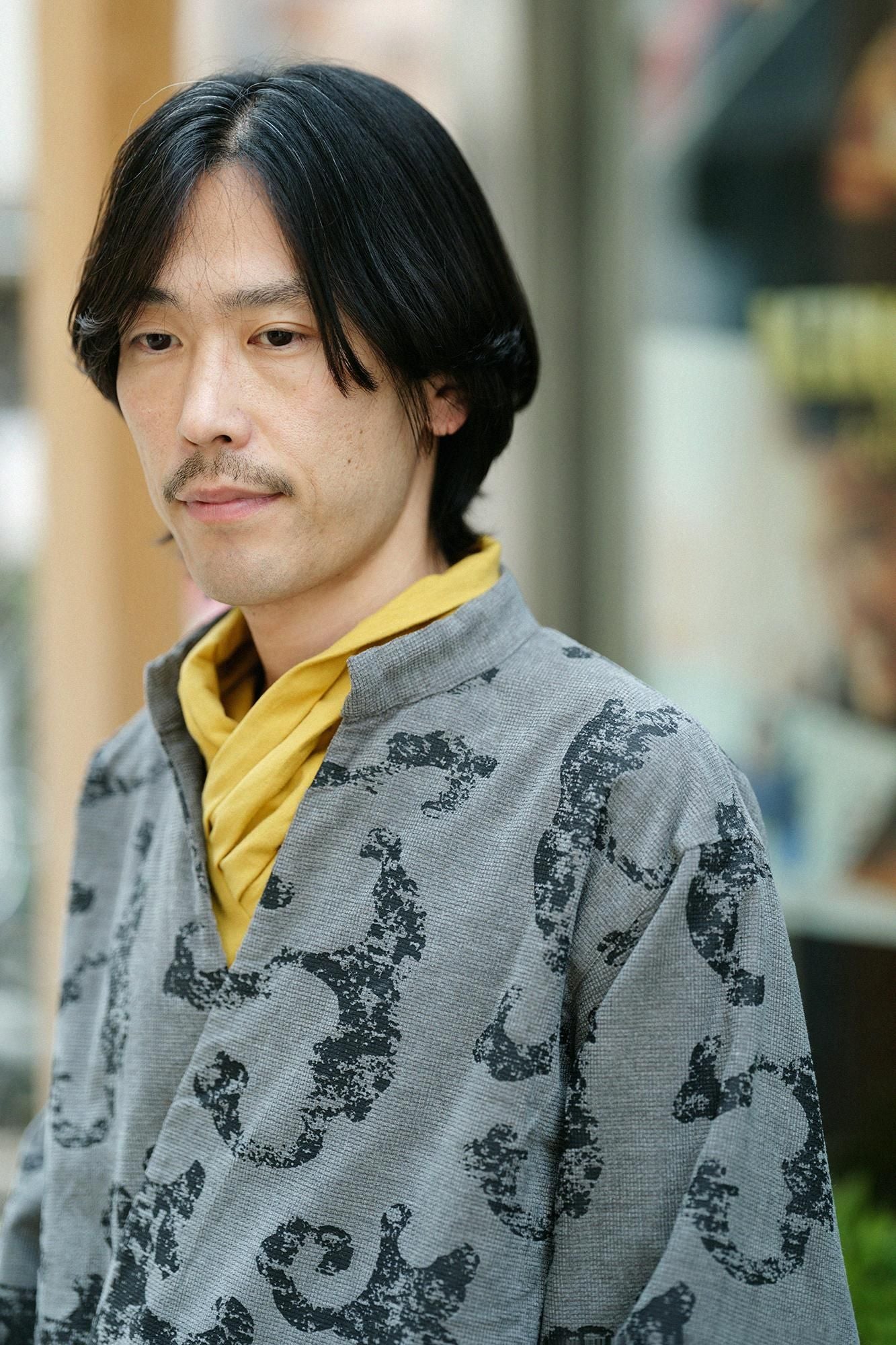 Soft Thermo(R) Corduroy hand-patterned with Lining Samue Worker Jacket / Raging Billows Era Grey