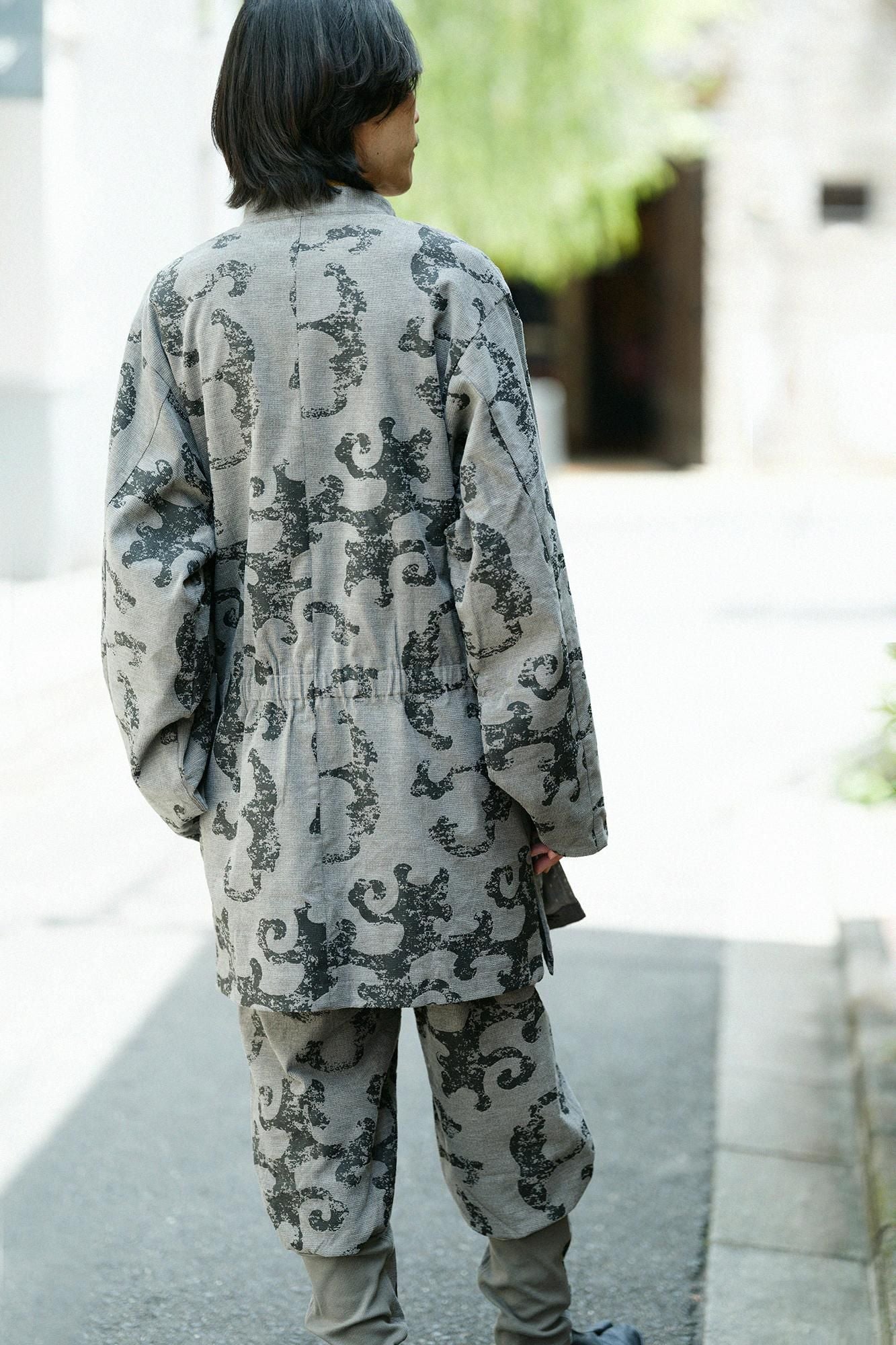 Soft Thermo(R) Corduroy hand-patterned with Lining Samue Worker Jacket / Raging Billows Era Grey