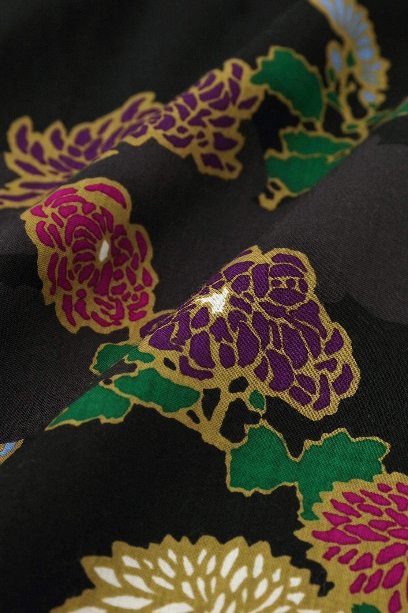 モスリン みたて衣／雲取り（くもどり）に菊