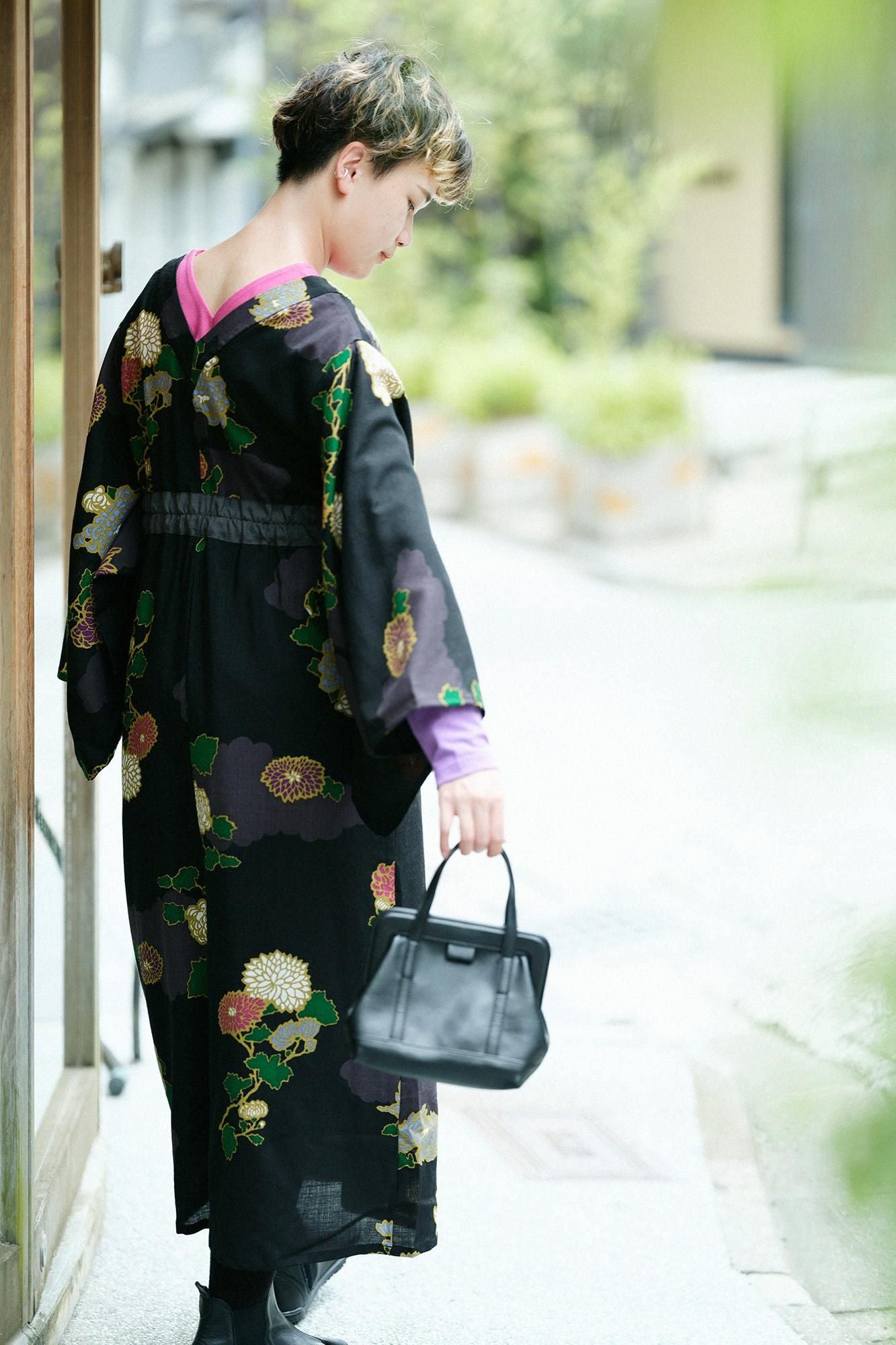 極美品 SOU・SOU モスリンワンピース 浴衣みたて みたて衣 おおらか M モスリン みたて衣