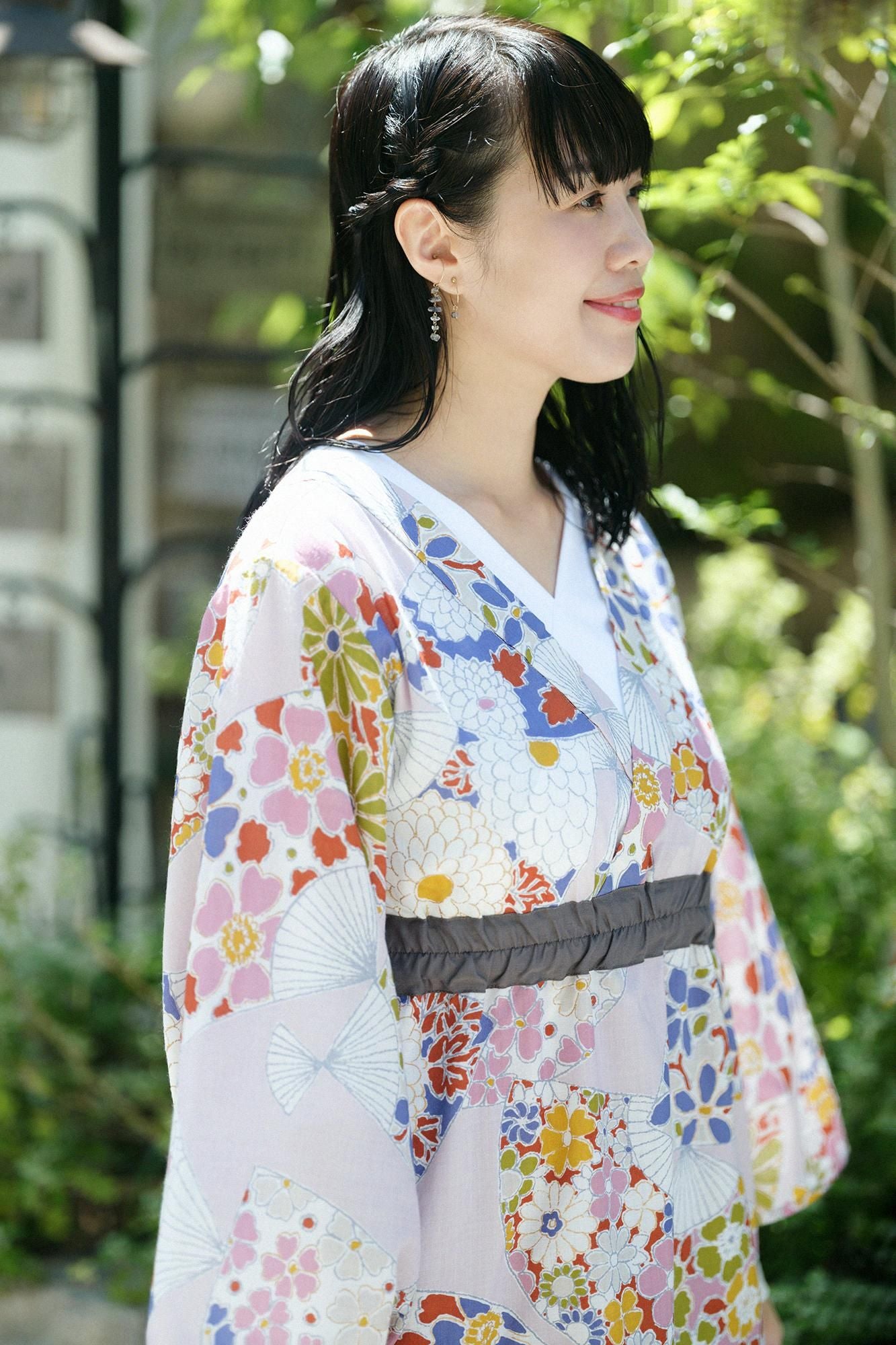 モスリン みたて衣／扇（おうぎ）