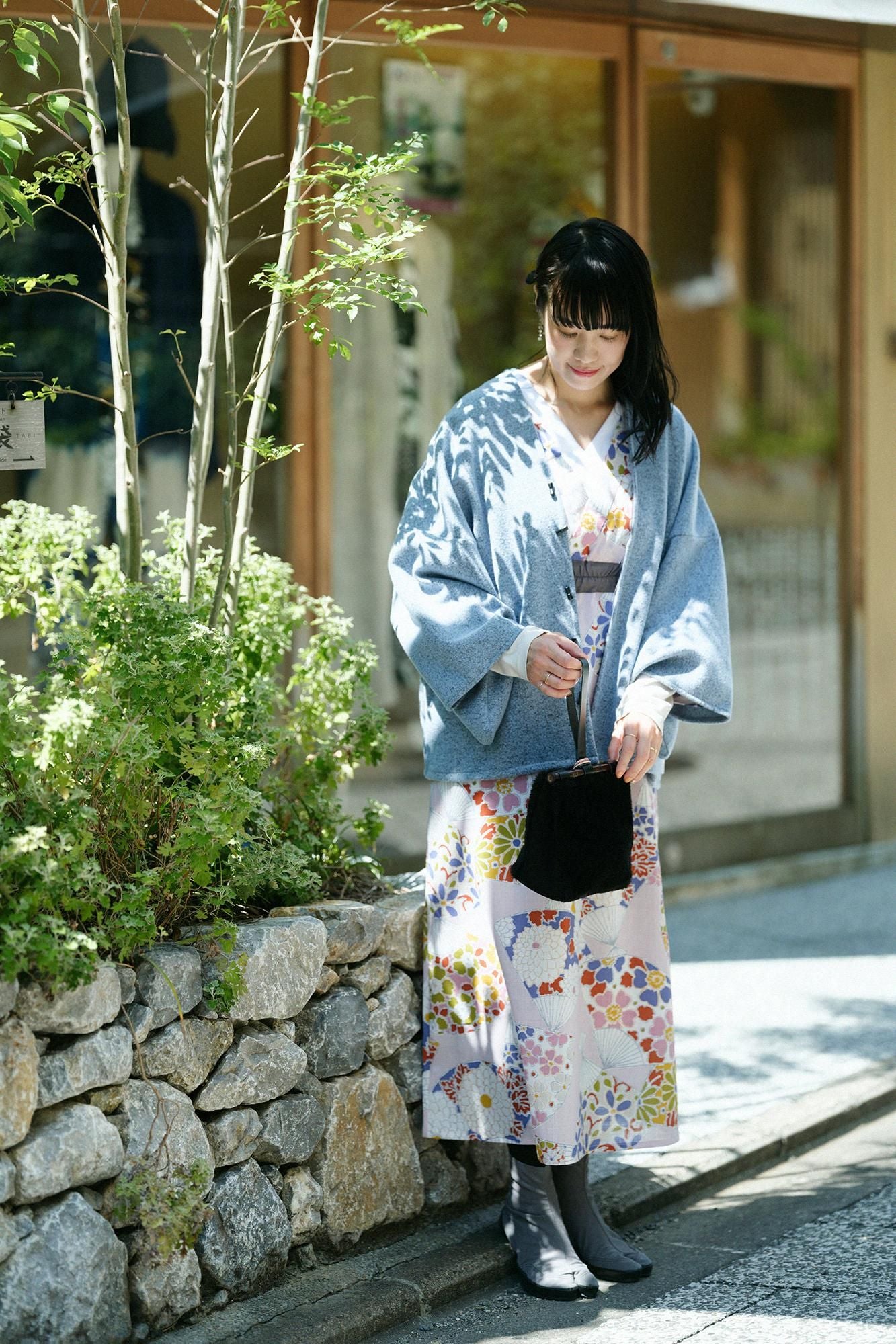 モスリン みたて衣／扇（おうぎ）