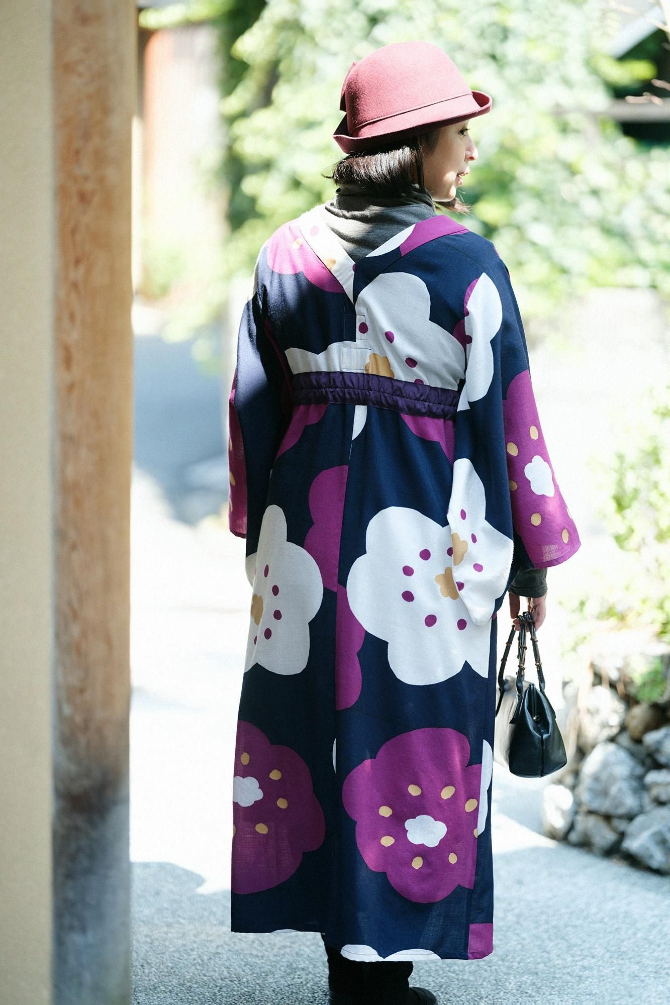 モスリン みたて衣／ほほえみ 鉄紺（てつこん）