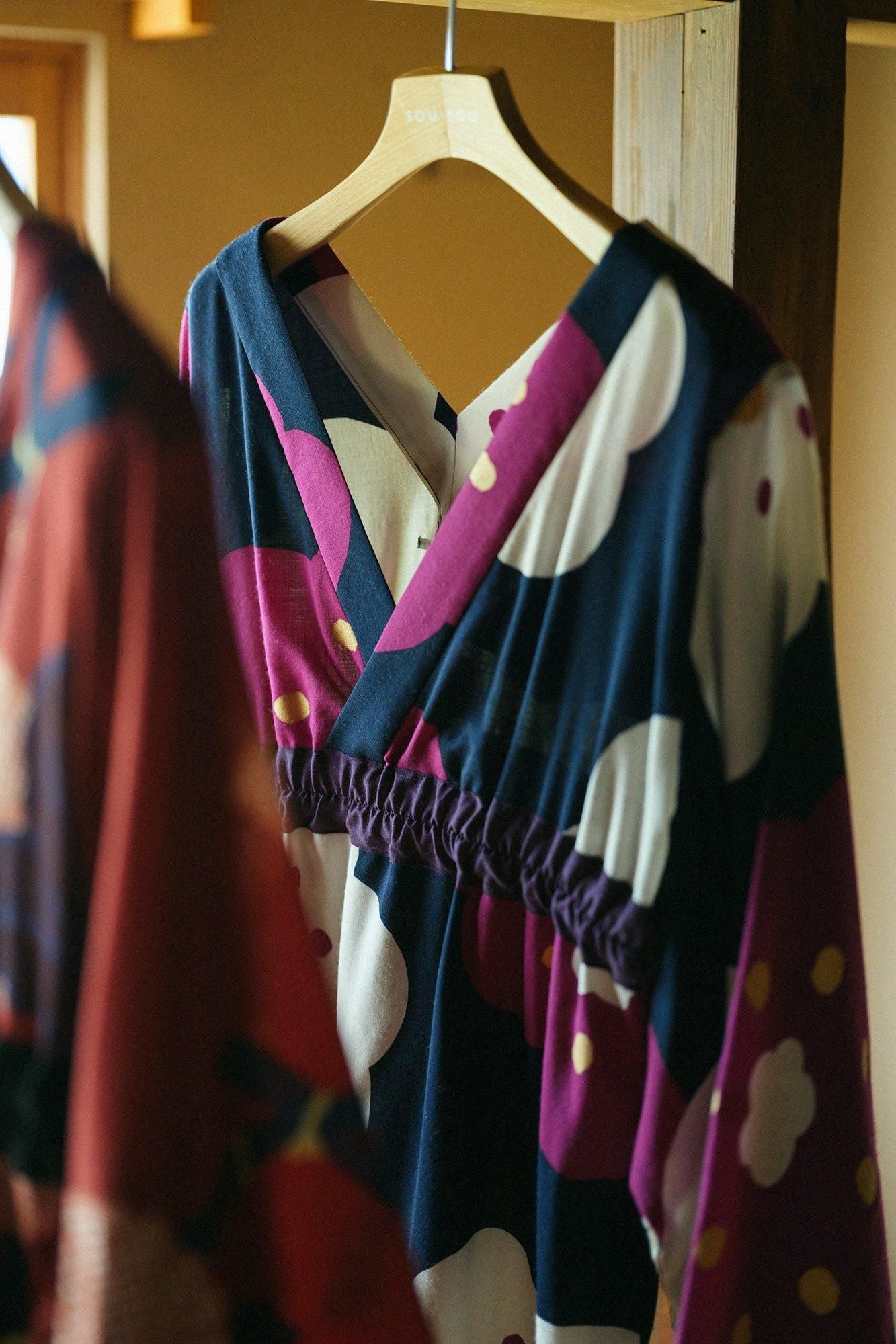 モスリン みたて衣／ほほえみ 鉄紺（てつこん）