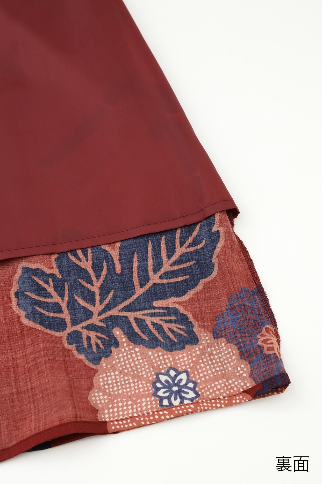 毛斯綸 和服形洋裝/籬菊圖案 再現