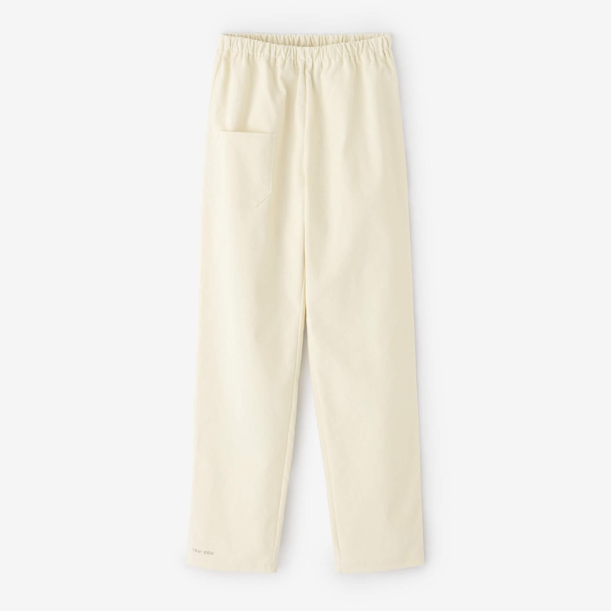 Shin Corduroy Slightly Slim-type Leggings Pants／/ Creamy-white