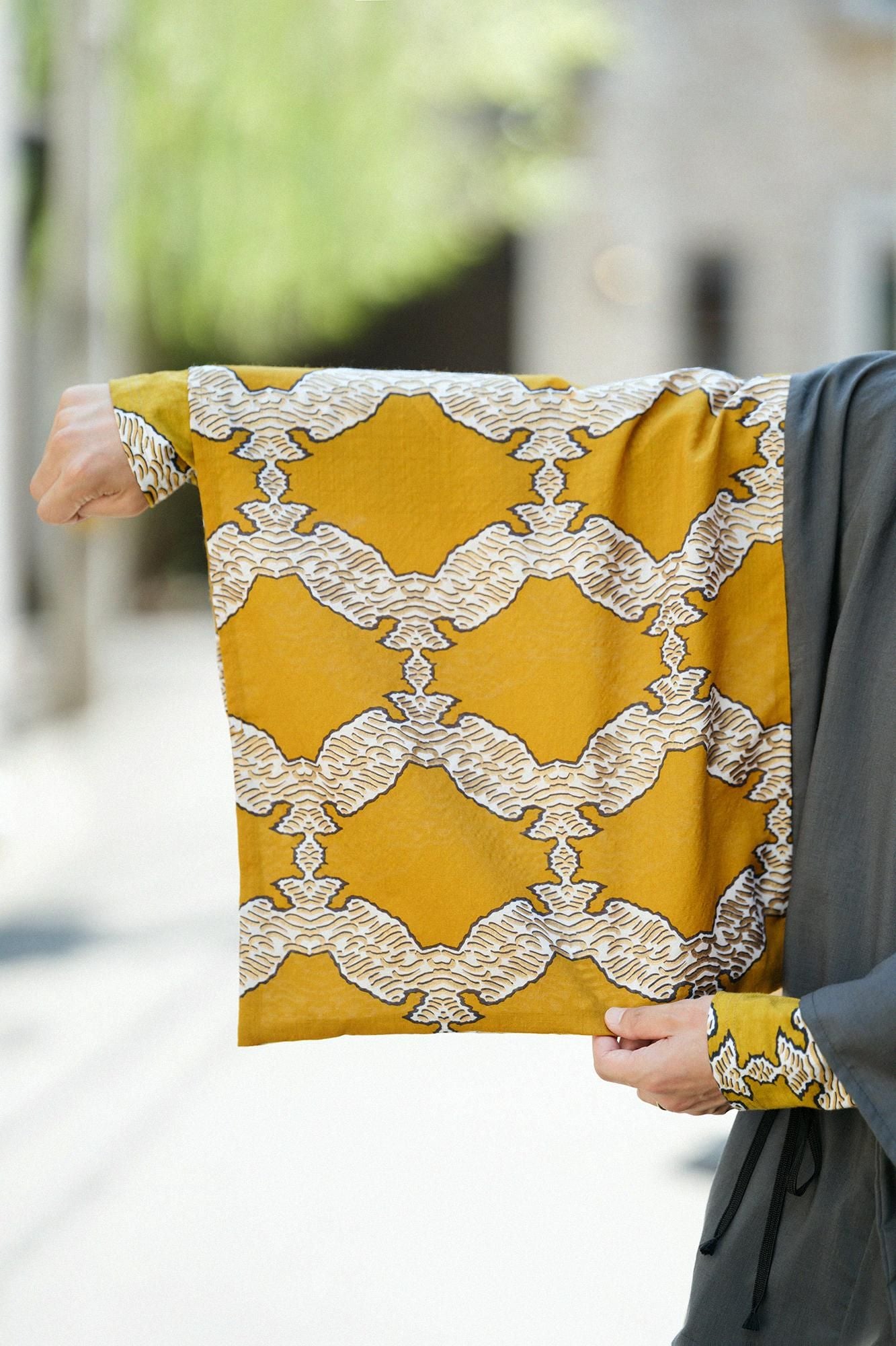 平纹细布kakusode fuubi（kakusode de fuubi）单方面的身体 /深灰X Musha Shippo）