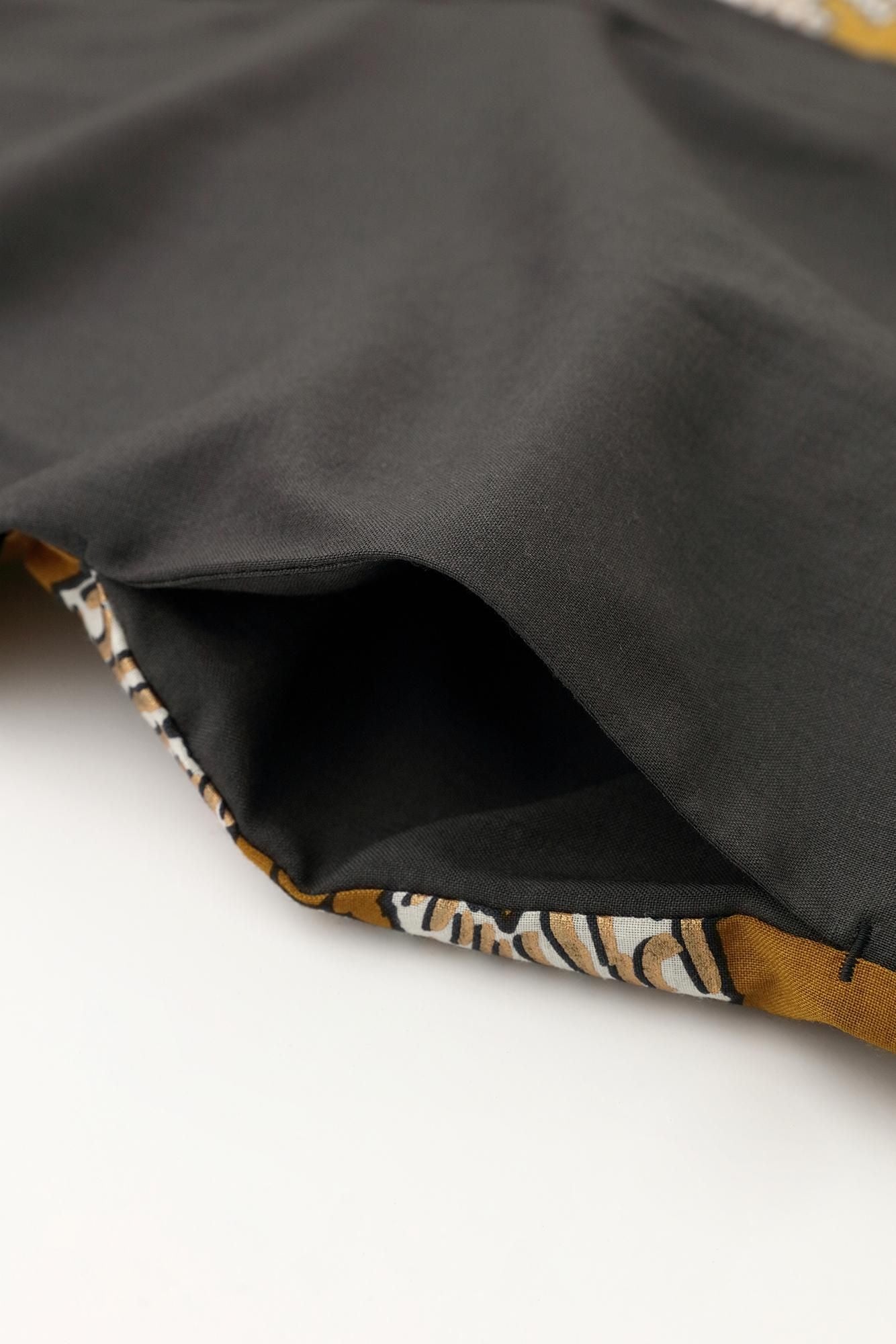 平纹细布kakusode fuubi（kakusode de fuubi）单方面的身体 /深灰X Musha Shippo）