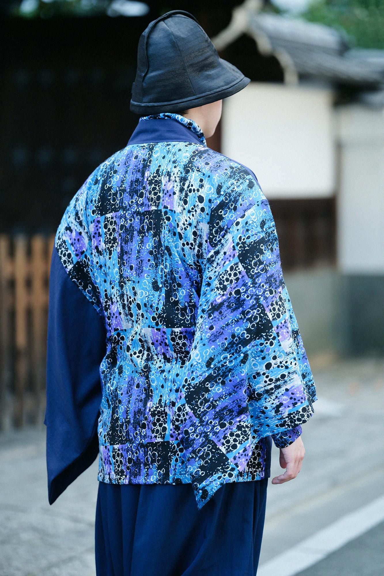 試着のみ】ソウソウSOU・SOU モスリン 富士 濃紺×水辺 モスリン こしき