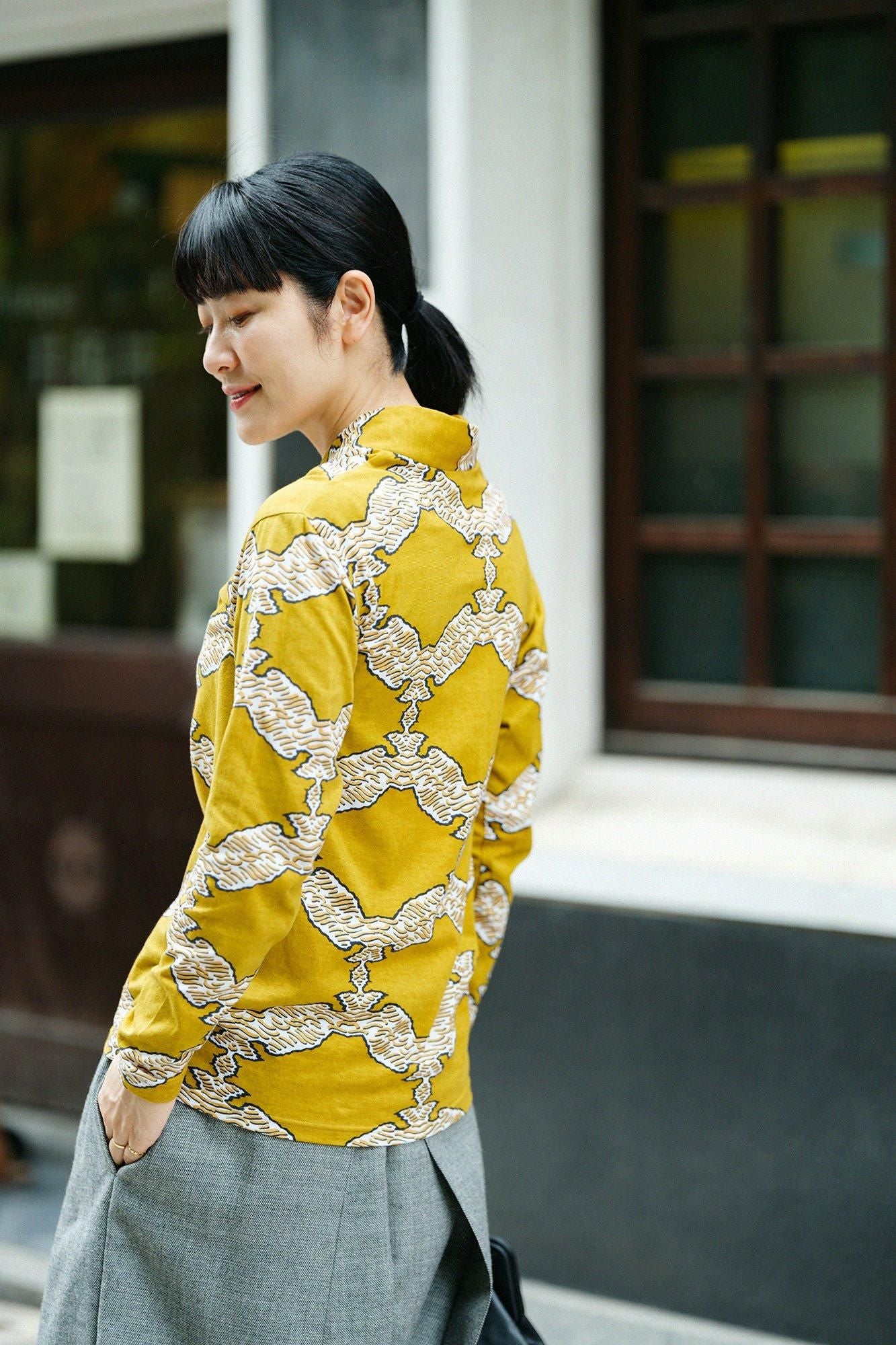 拔衣紋狹風靡 和服領上衣/武者七寶