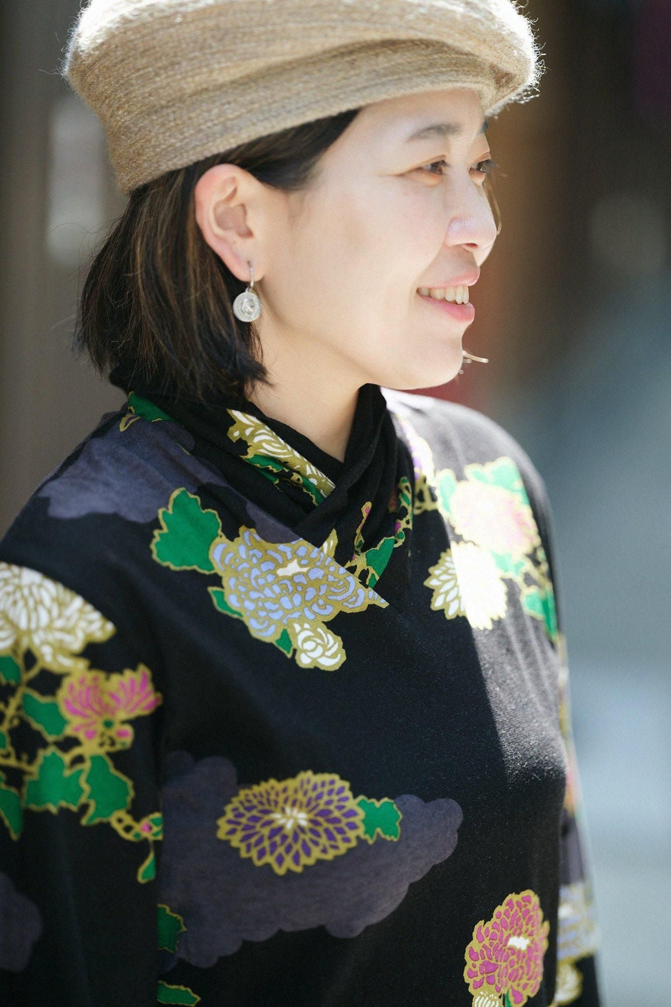 高領上衣/雲取菊