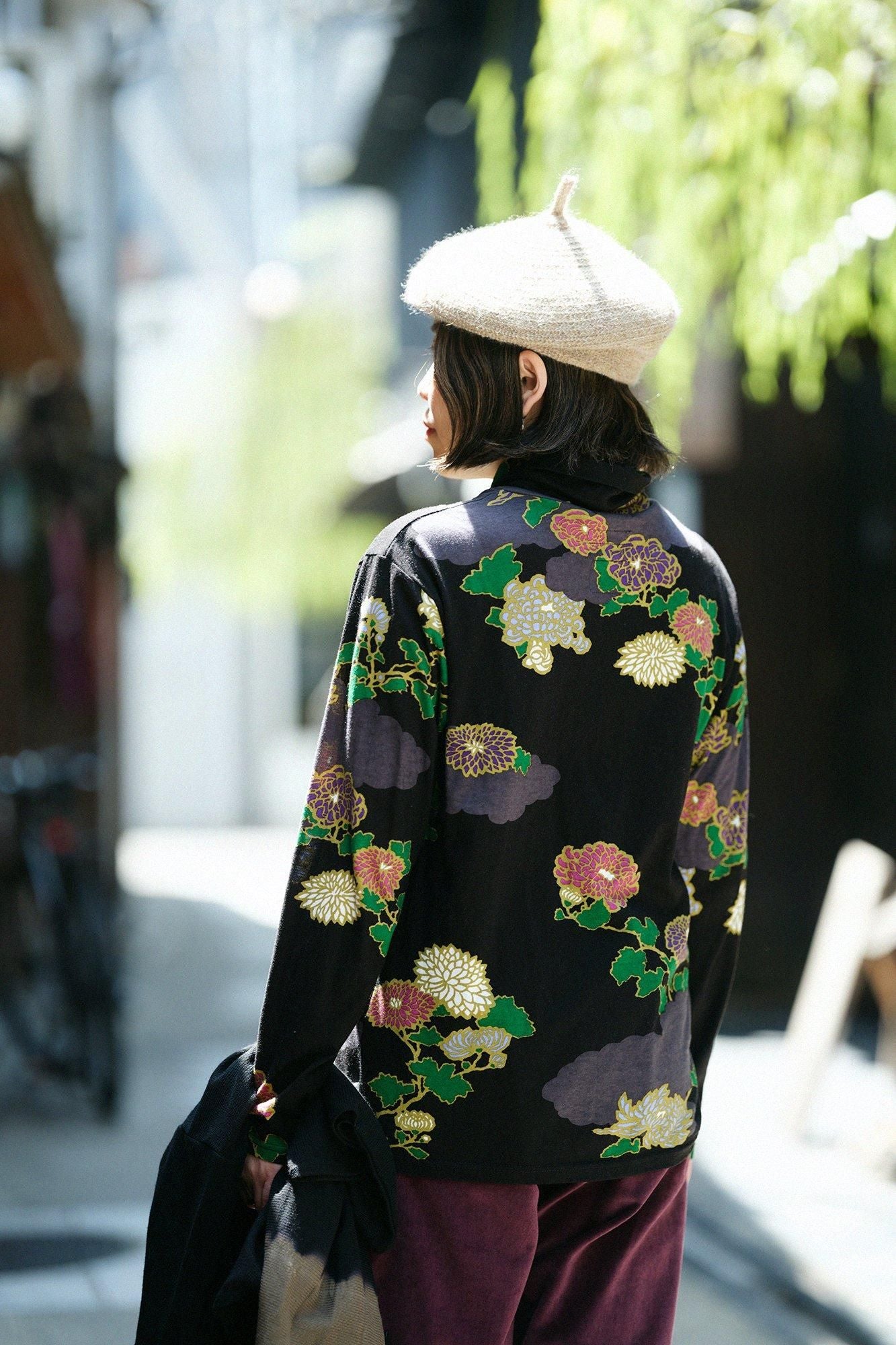 高領上衣/雲取菊