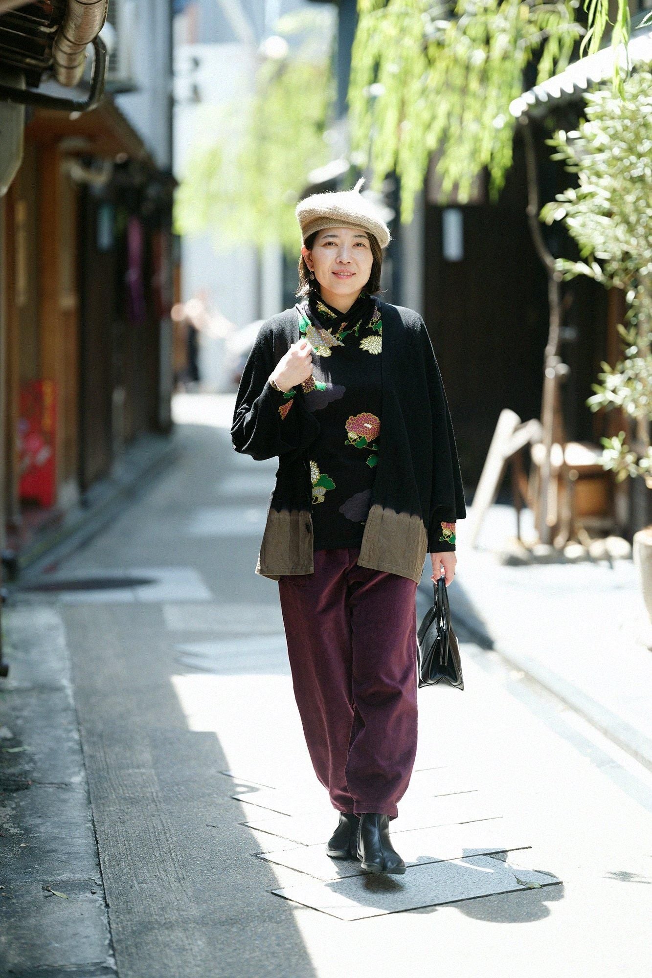 高領上衣/雲取菊