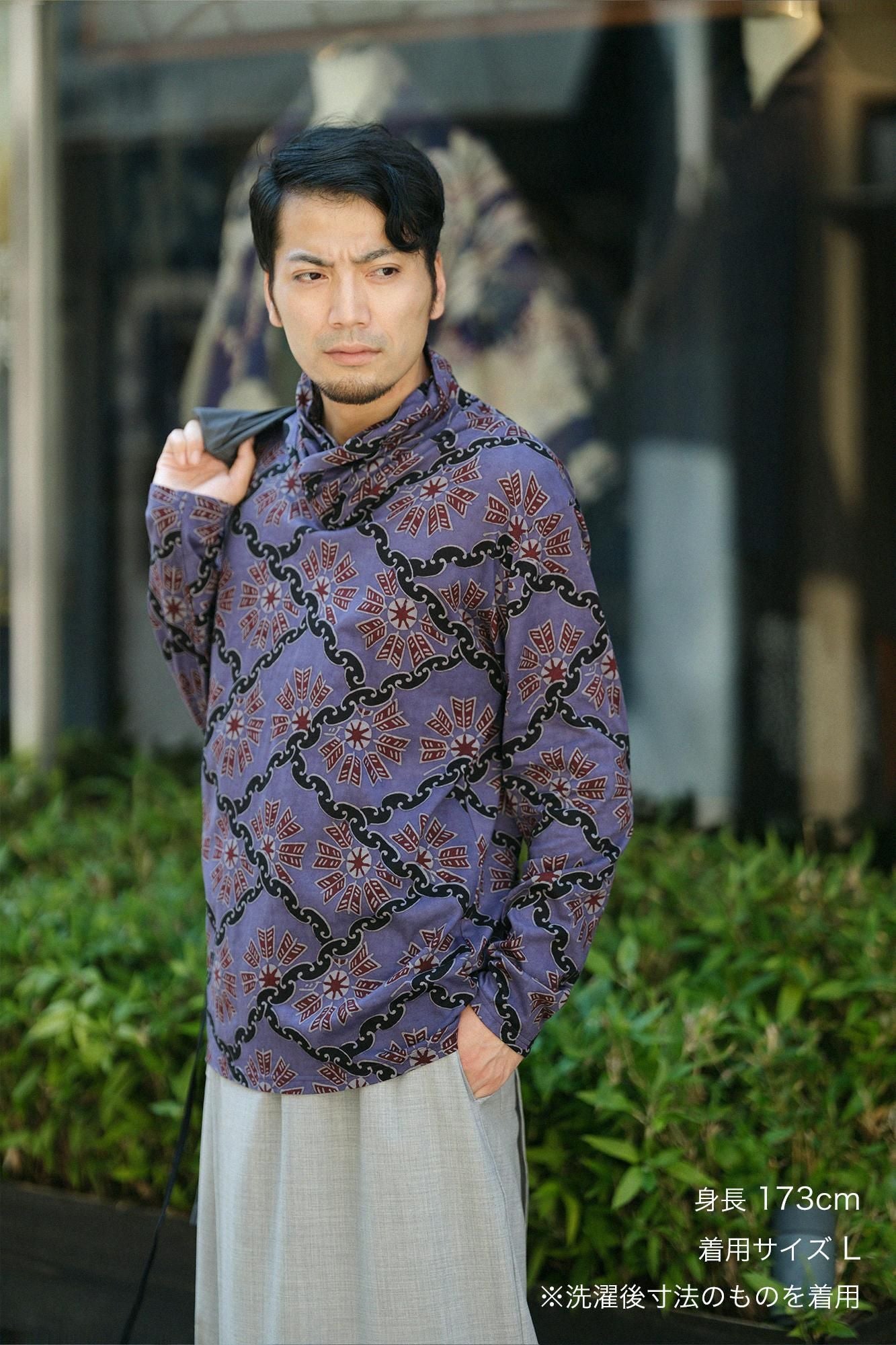 高領上衣/圓環風車紋 再現