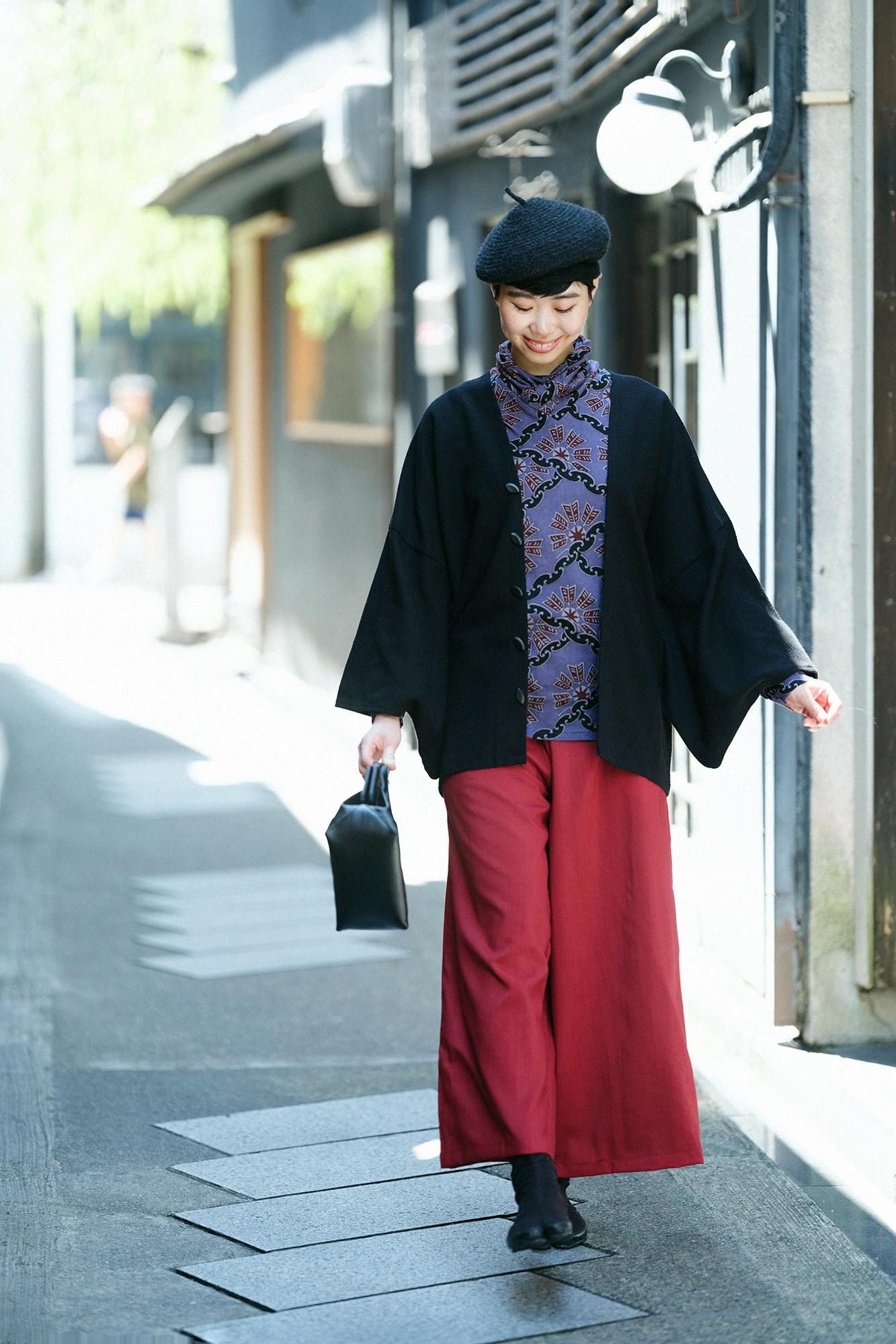 高領上衣/圓環風車紋 再現