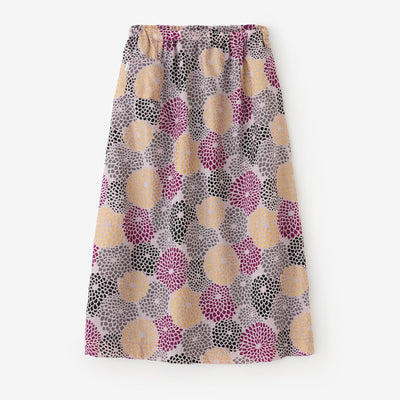 Muslin Wool Long Skirt / Chrysanthemum Purple