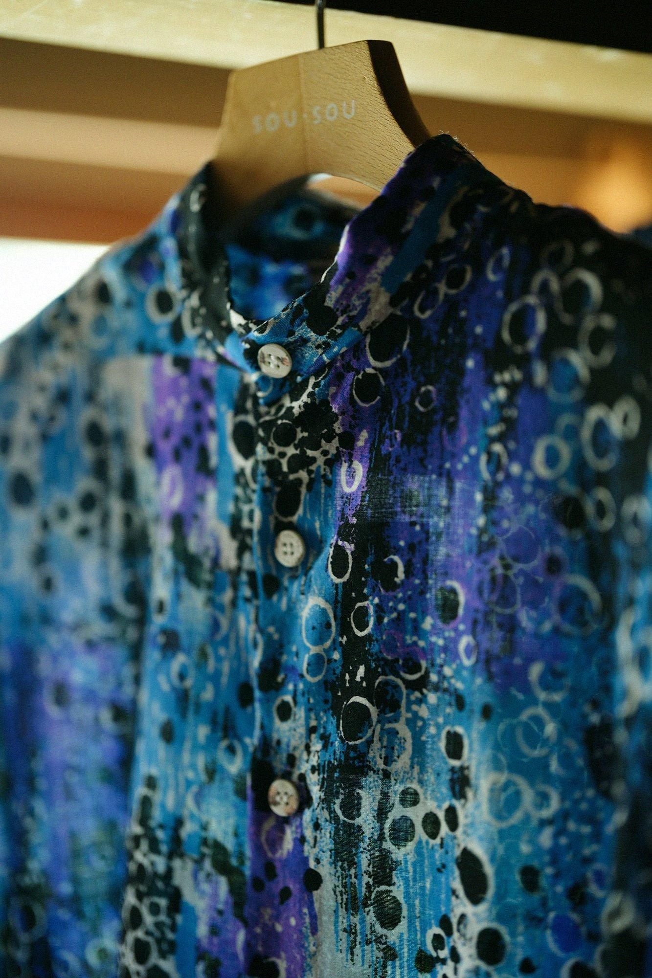 毛斯綸 和服袖 襯衫/天目