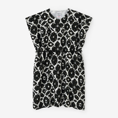 毛斯綸 長方形洋裝/花裝飾