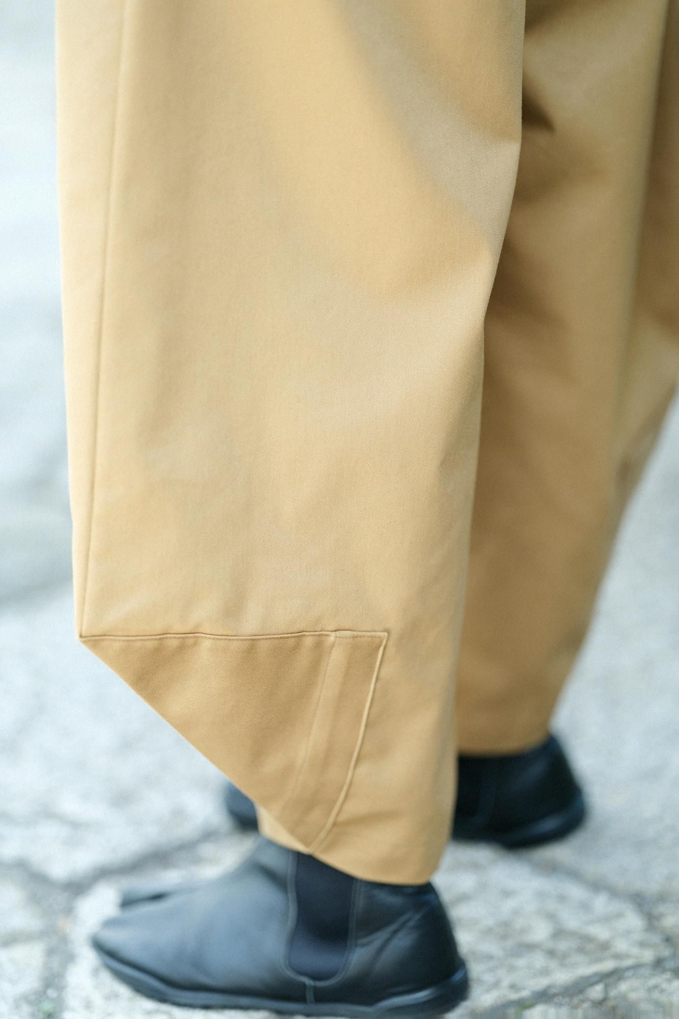 high density Solotex(R)Twill Wide-legged Pants Calm (FestiveDayaka)/Yellowish Grey