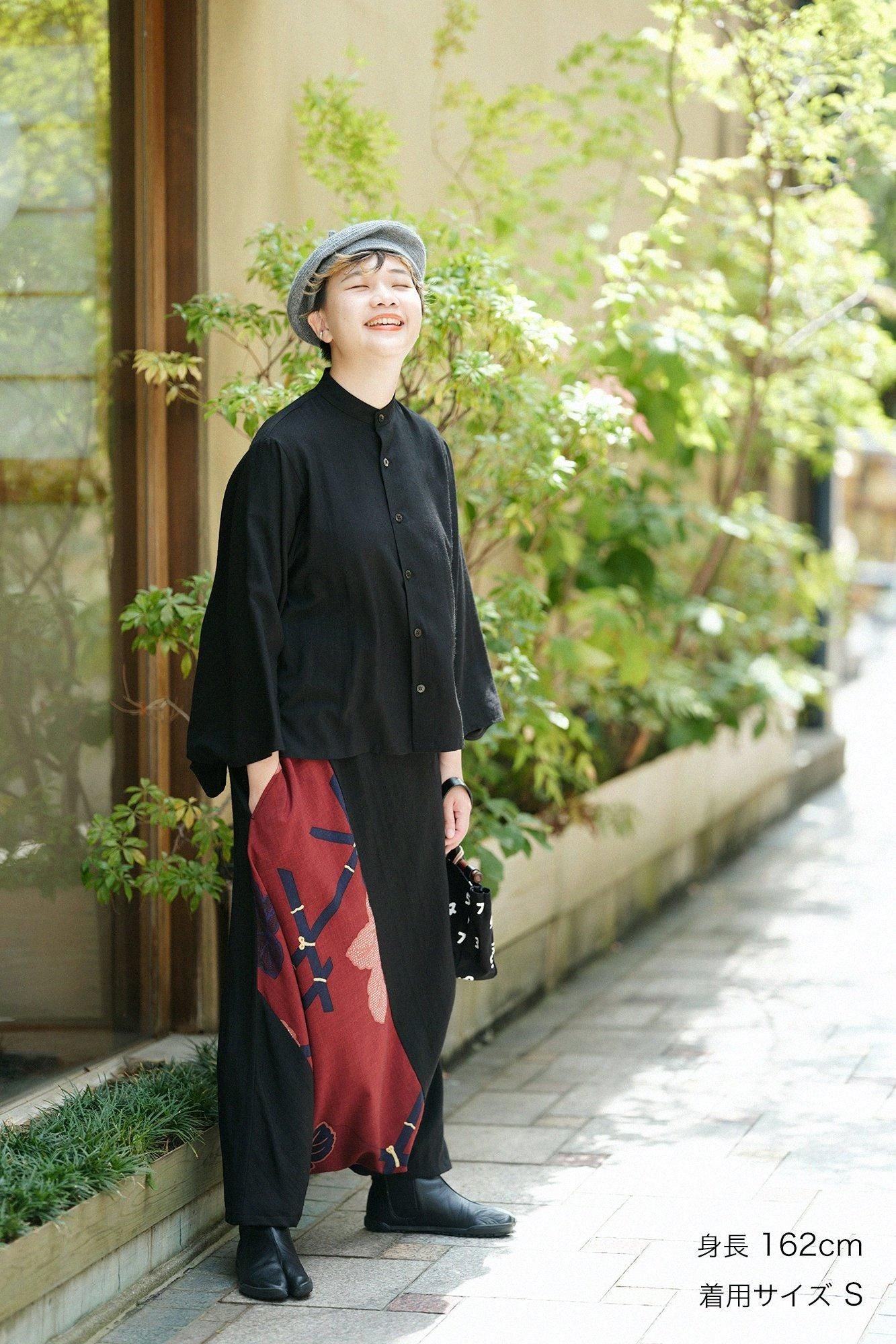 モスリン 富士（ふじ） 2.0／濡羽色（ぬればいろ）×籬菊模様（まがき