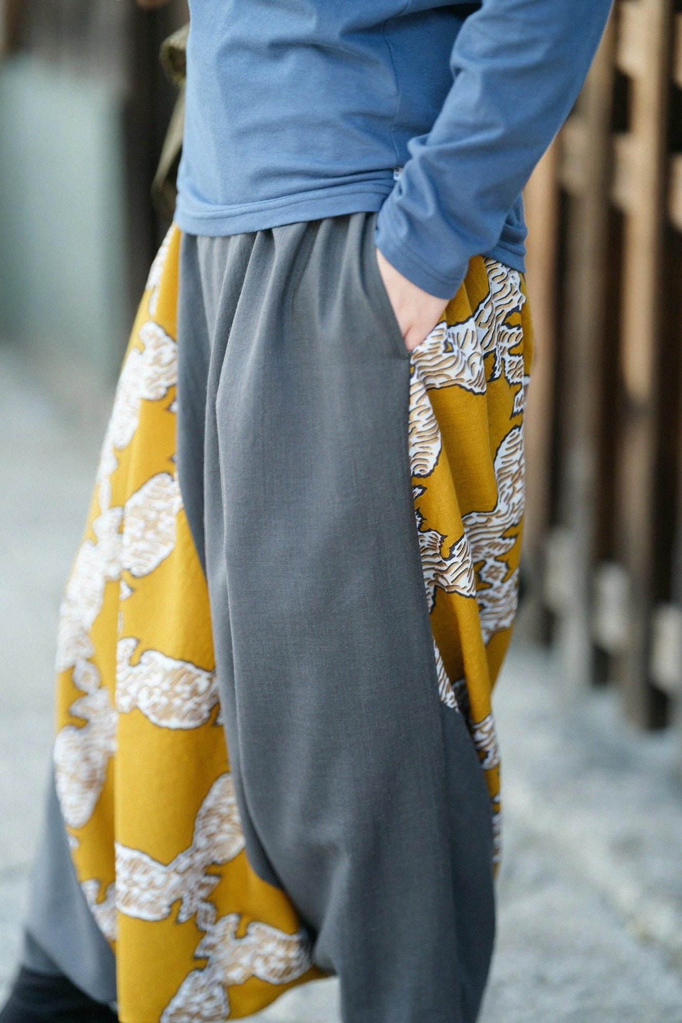 毛斯綸富士（飛鼠褲）2.0/深灰色x武者七寶