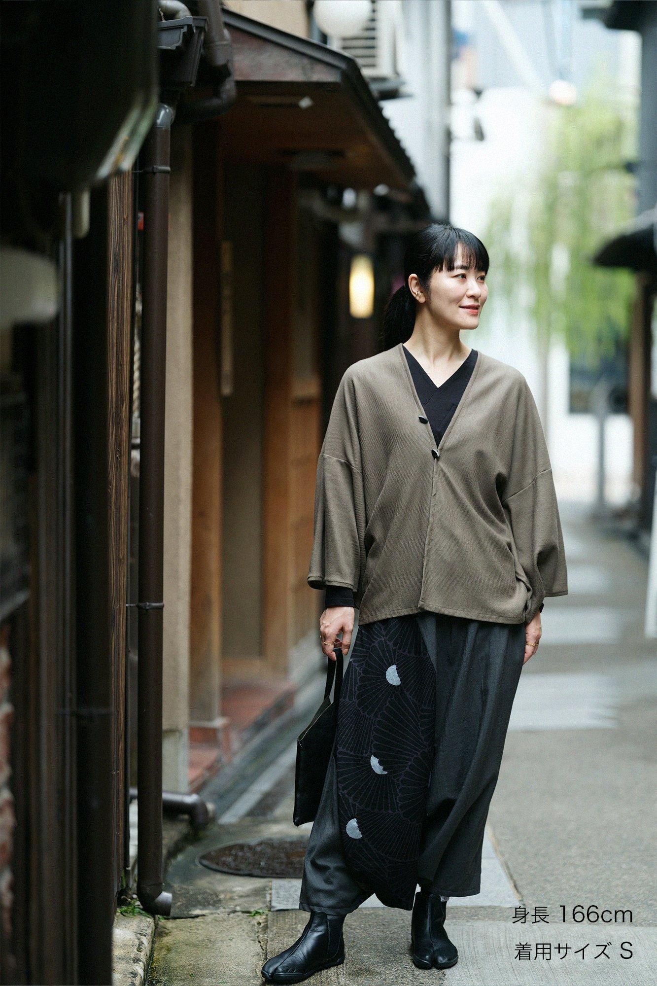 SOU・SOU モスリン富士  濃灰 Sサイズ モスリン 富士（ふじ） 2.0／濃灰（こいはい）×菊扇（きくおうぎ）