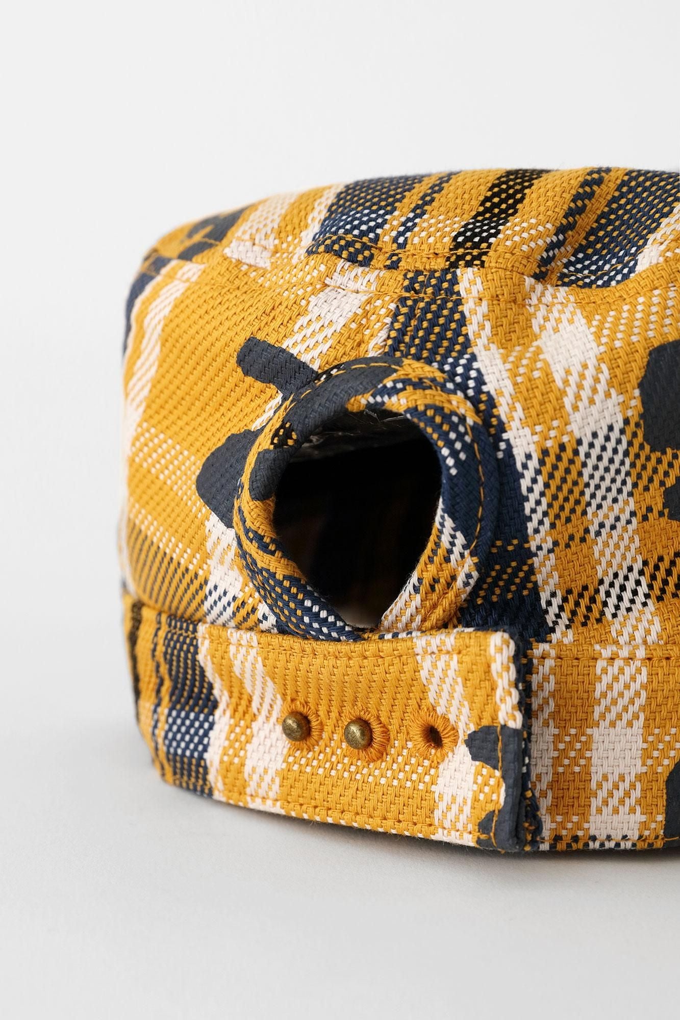 헤비 트윌 체크 BIKE 일하다캡／SO-SU-U 노란색