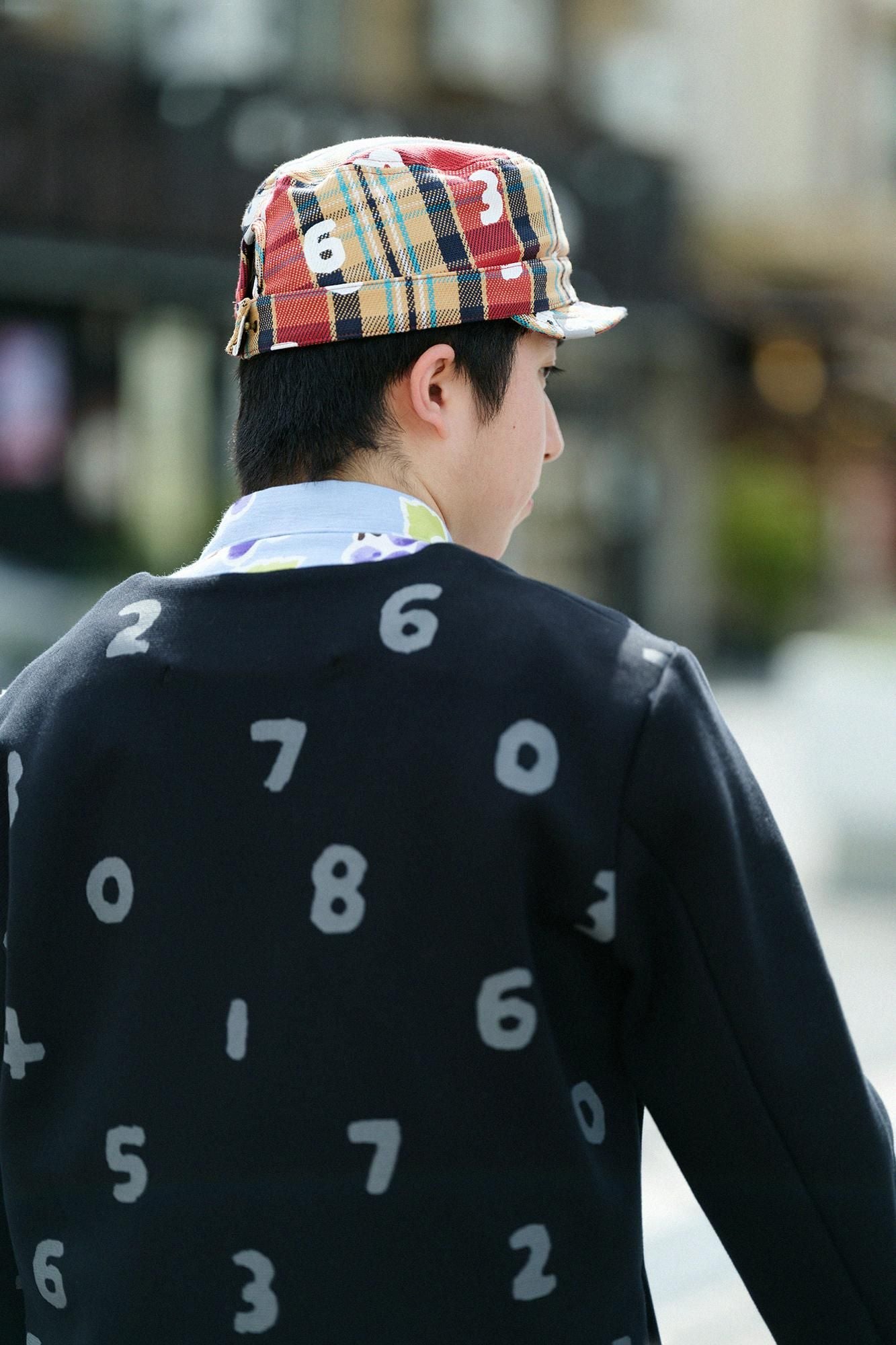 Karierte BIKE-Arbeitsmütze aus schwerem Twill/SO-SU-U Dunkelbraun