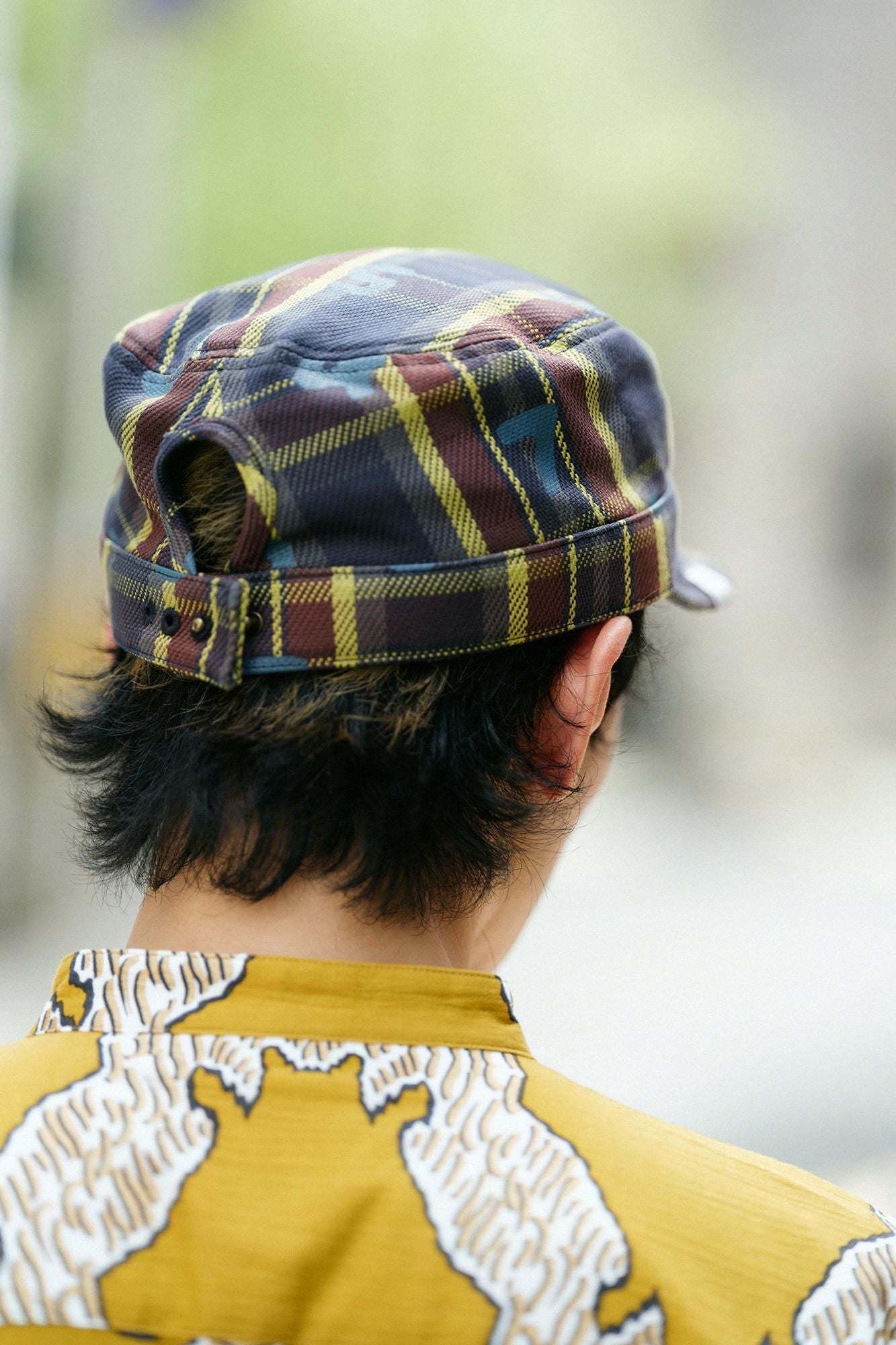 Heavy TwillCheck BIKE workCap／SO-SU-U Greyish Matcha Color