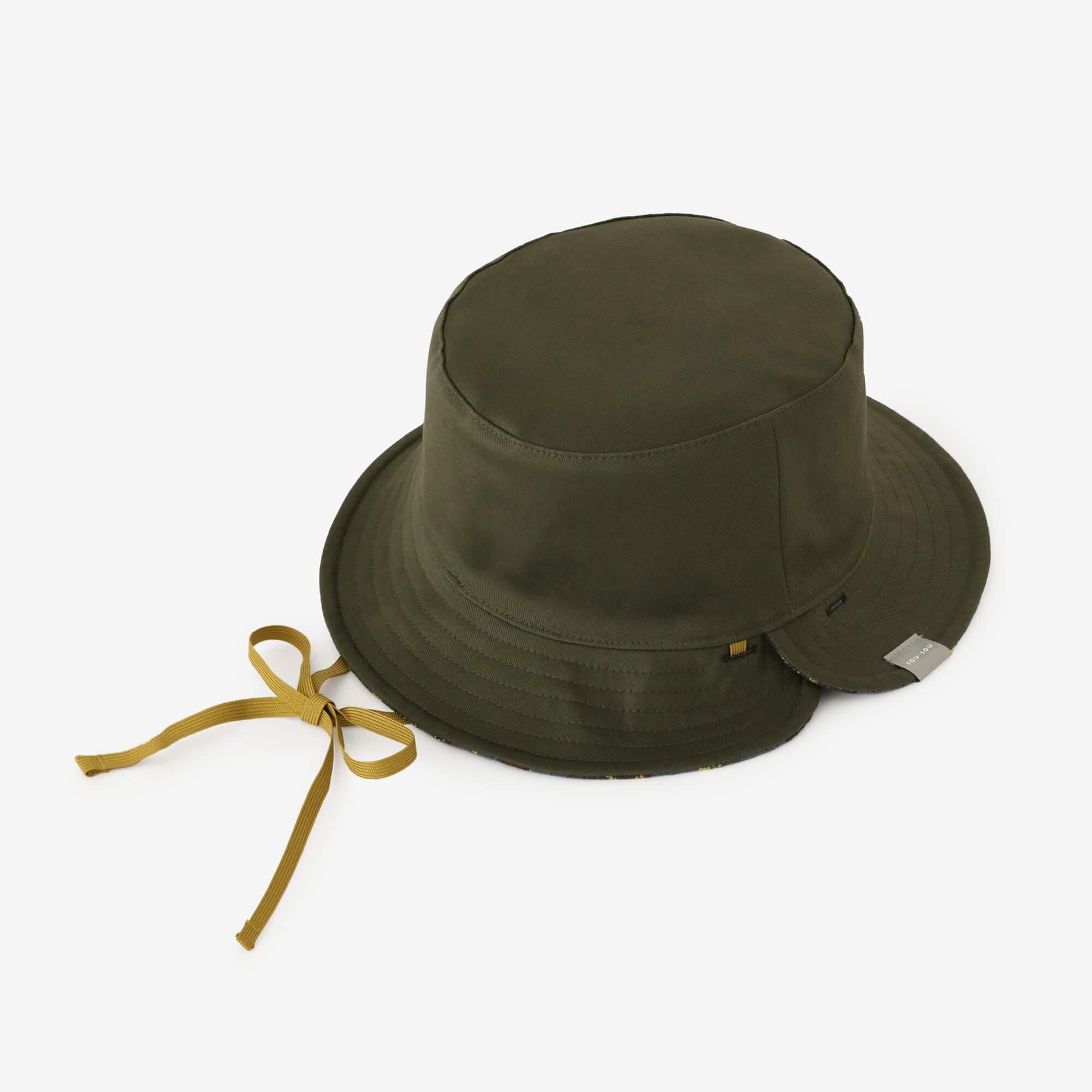 【官網限定】粗綾織格紋 雙面用 BIKE 帽子／SO-SU-U十數 昆 上下 岩井茶